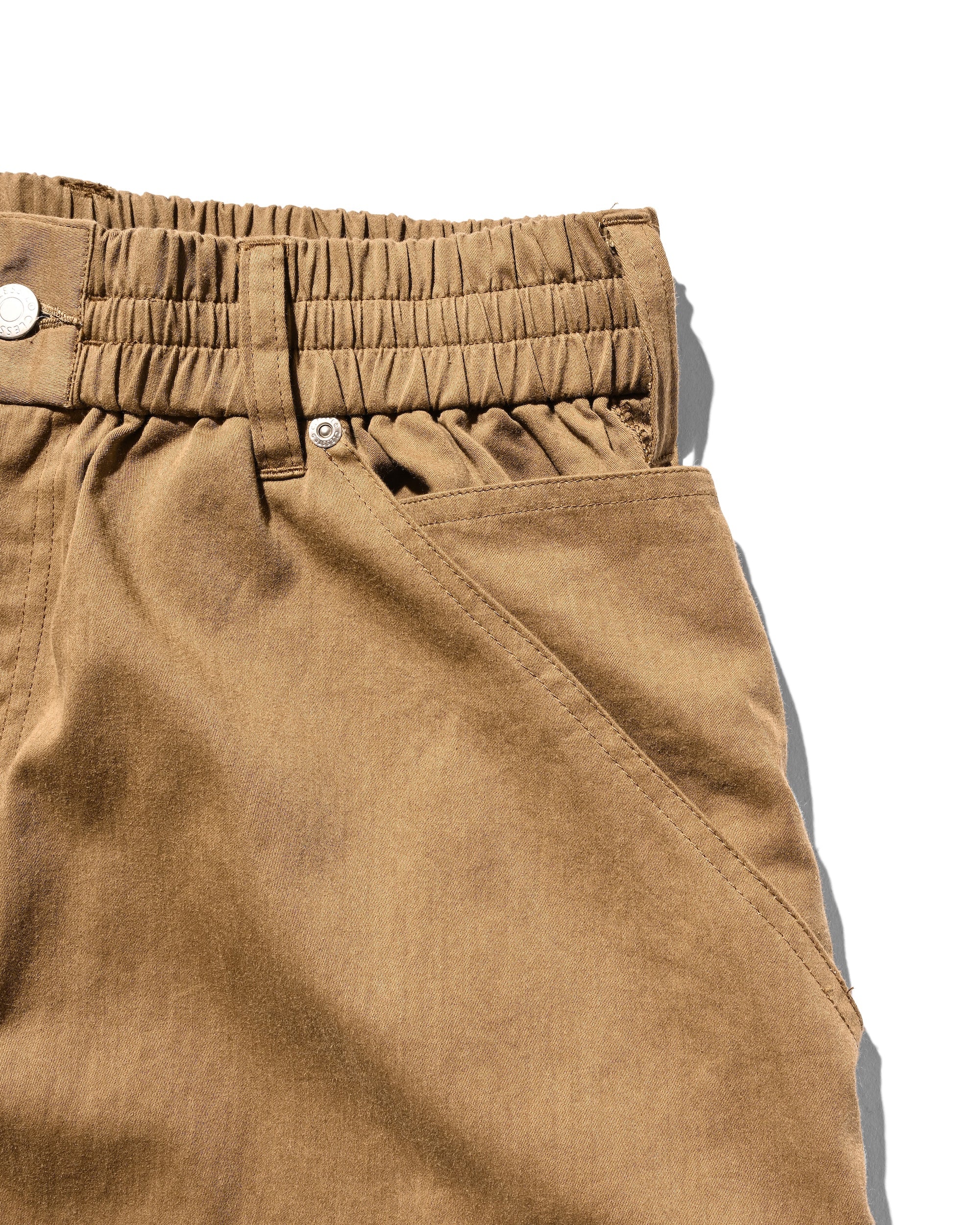 【12.27 SAT 20:00- IN STOCK】VINTAGE EFFECT DOUBLE KNEE CURVED WORKER PANTS (BEIGE)