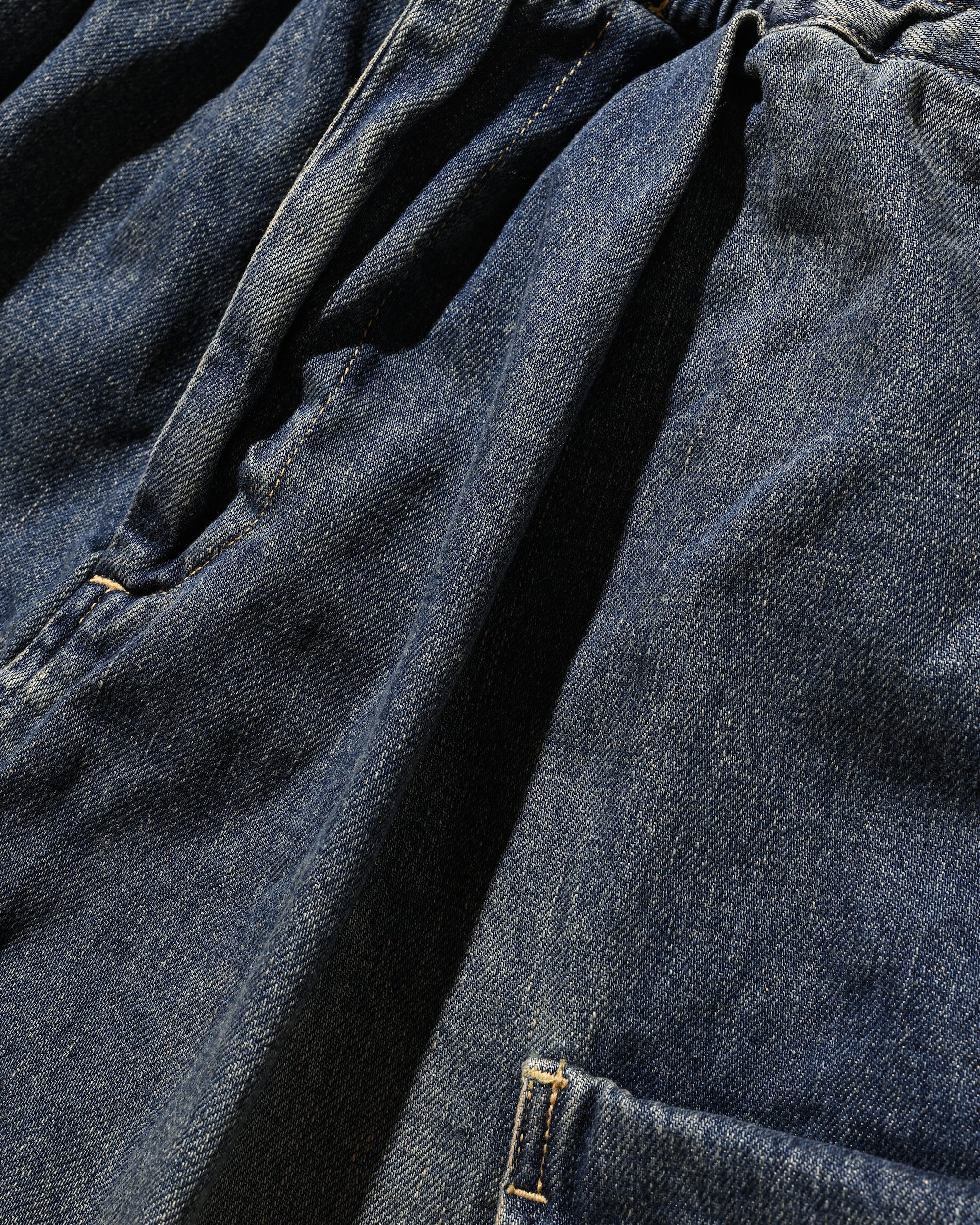【5.31 SAT 20:00- IN STOCK】VINTAGE DYED SELVEDGE DENIM CITY MILITARY HALF PANTS (VINTAGE INDIGO)