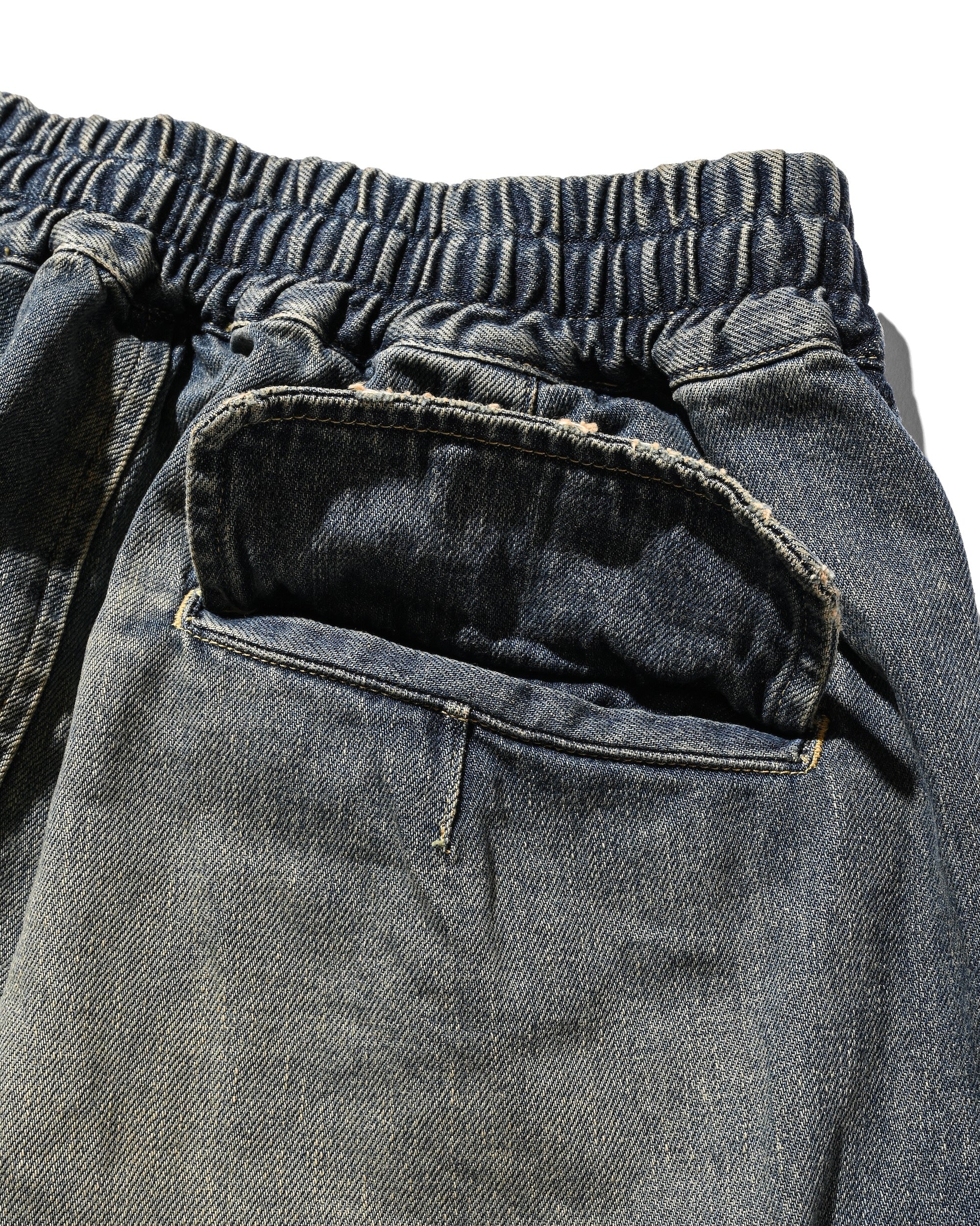 【5.31 SAT 20:00- IN STOCK】VINTAGE DYED SELVEDGE DENIM CITY MILITARY HALF PANTS (VINTAGE INDIGO)