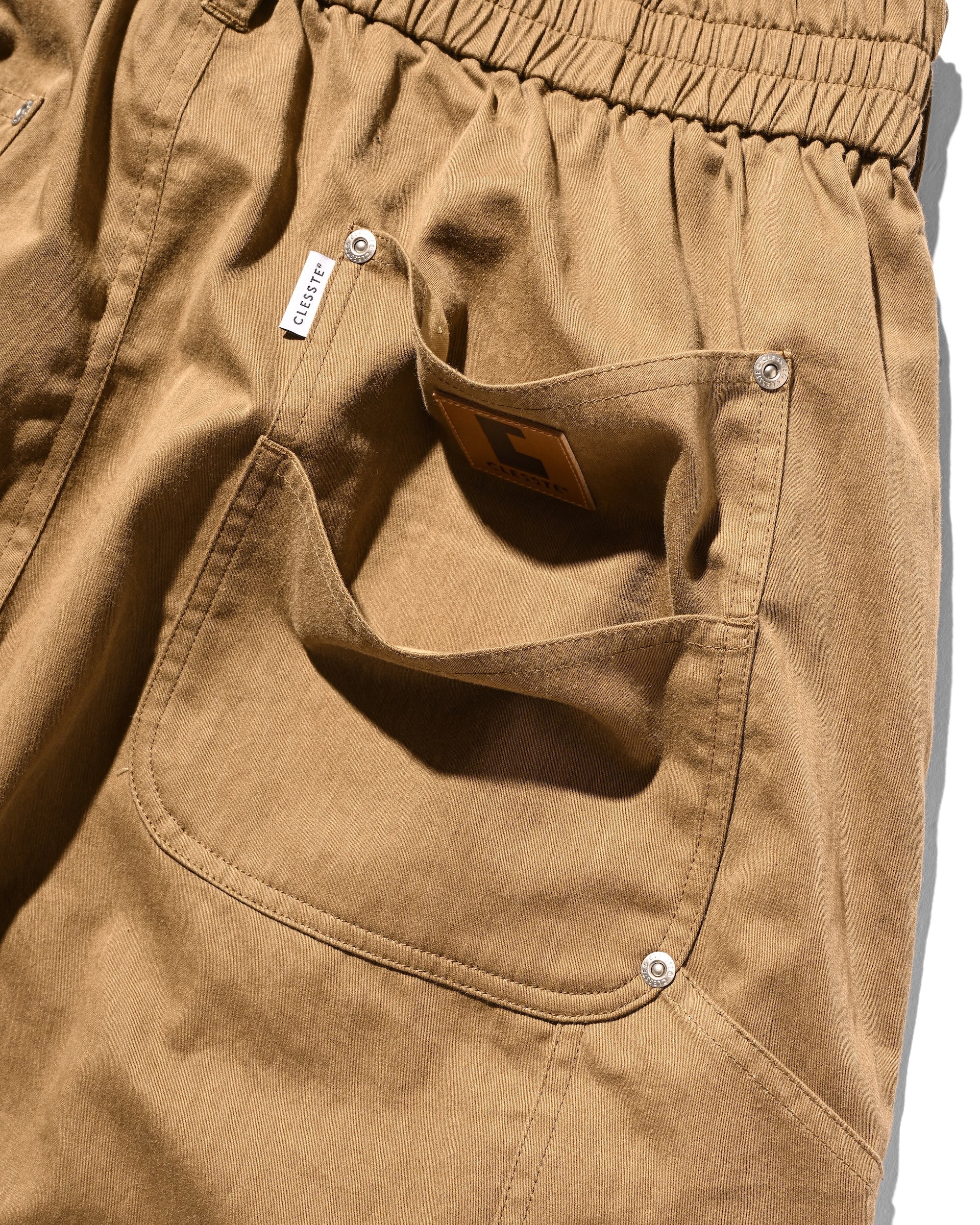 【12.27 SAT 20:00- IN STOCK】VINTAGE EFFECT DOUBLE KNEE CURVED WORKER PANTS (BEIGE)