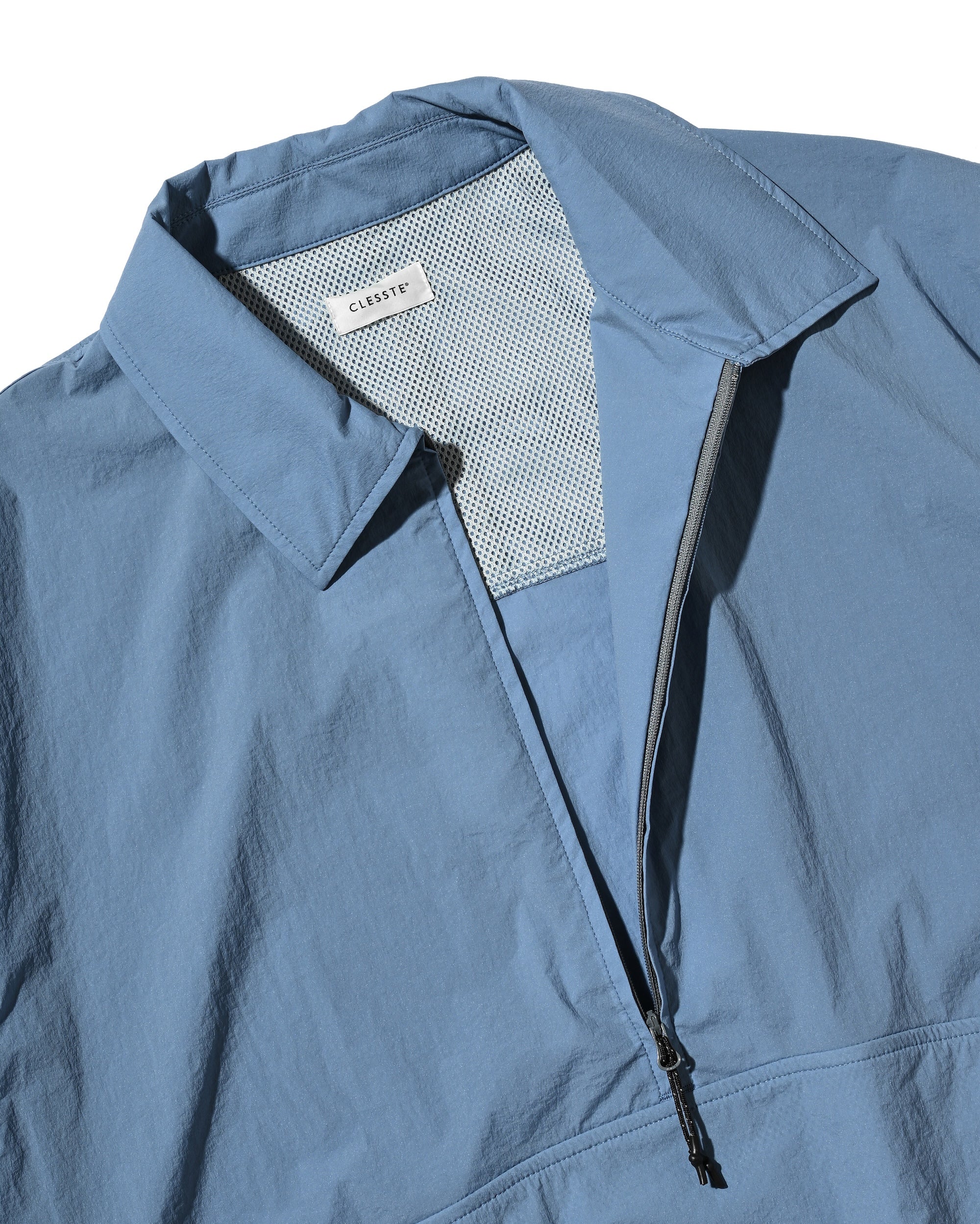 【6.20 SAT 20:00- IN STOCK】HALF ZIP TRAIL S/S SHIRT (SAX BLUE)