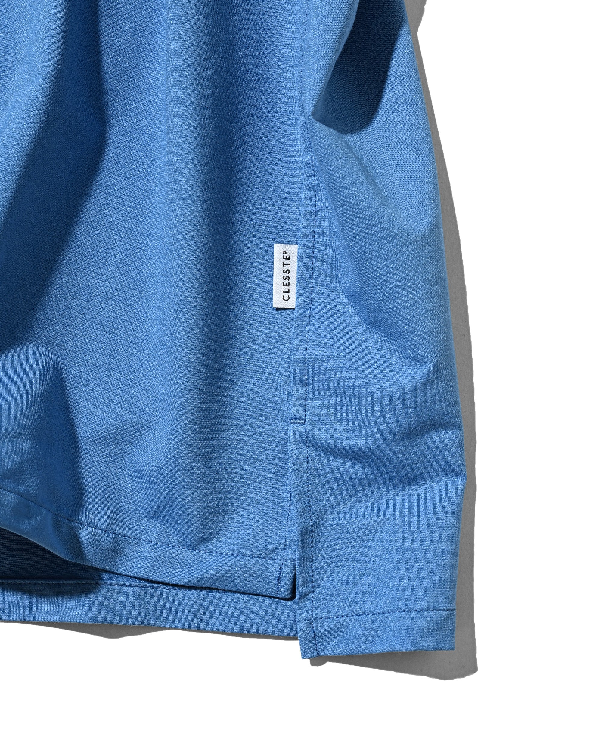 【6.27 SAT 20:00- IN STOCK】46G KNIT EVERYDAY ZIP UP S/S SHIRT (SAX BLUE)
