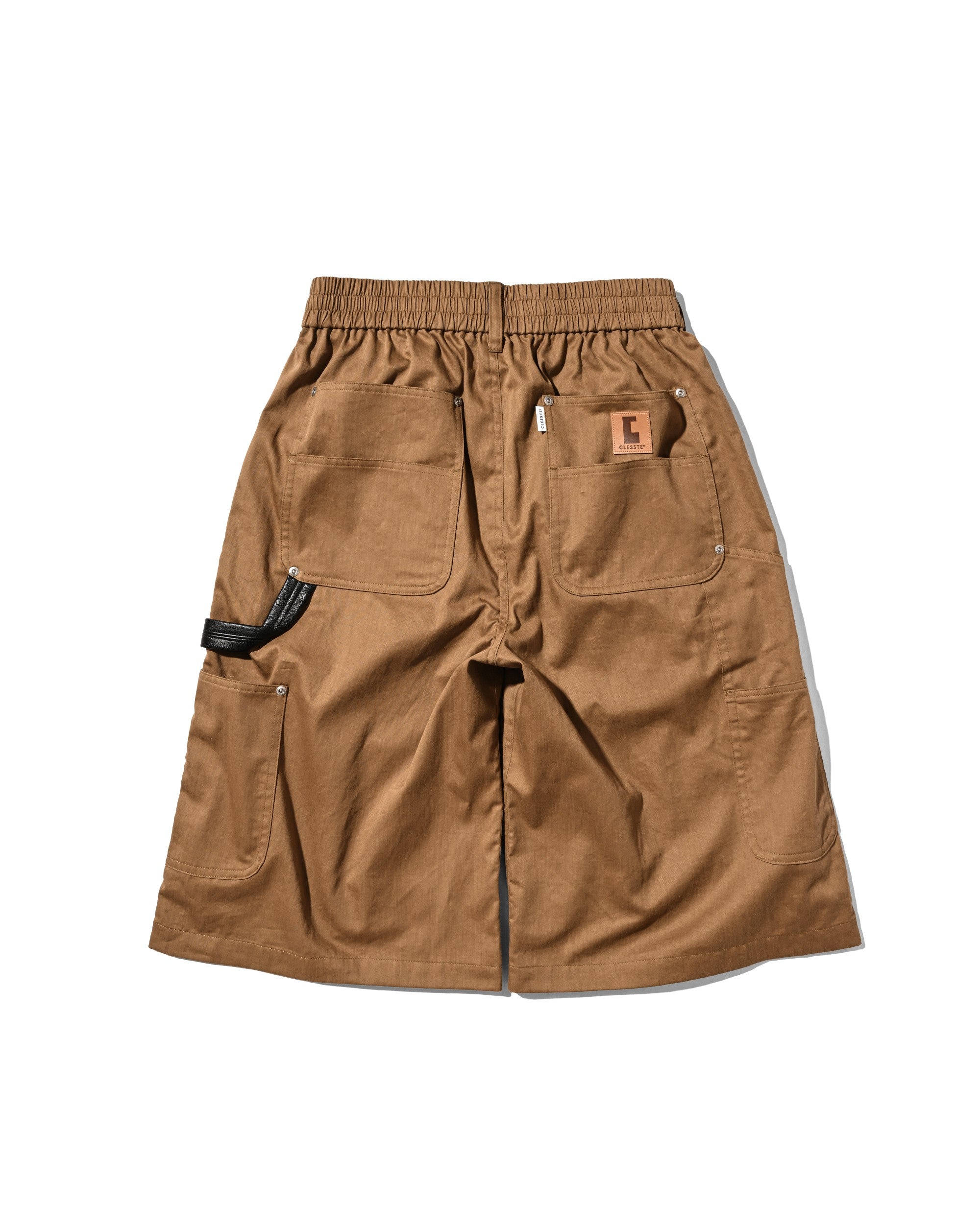 【7.4 SAT 20:00- IN STOCK】VINTAGE EFFECT DOUBLE KNEE WORKER BAGGY HALF PANTS (BEIGE)