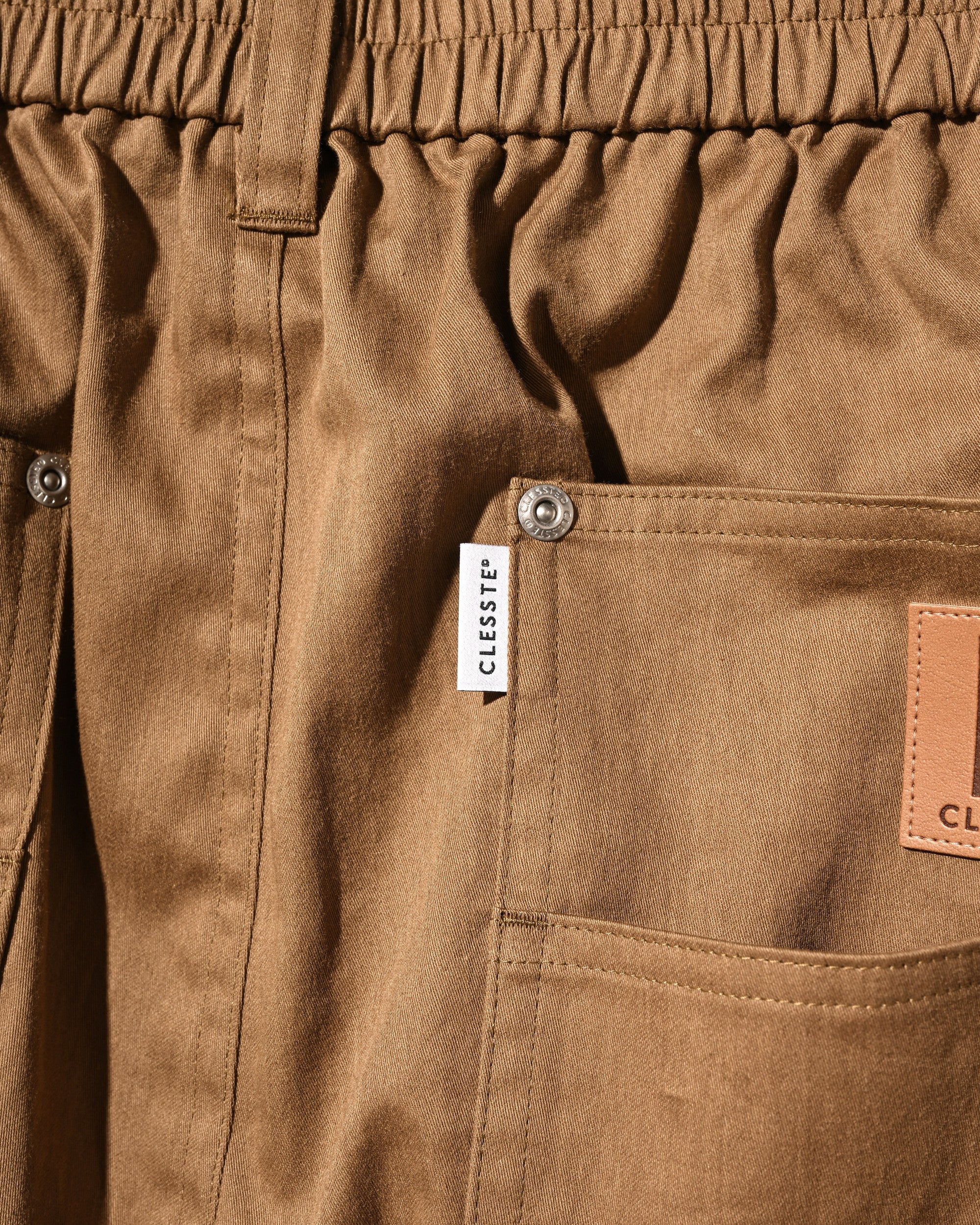 【7.4 SAT 20:00- IN STOCK】VINTAGE EFFECT DOUBLE KNEE WORKER BAGGY HALF PANTS (BEIGE)