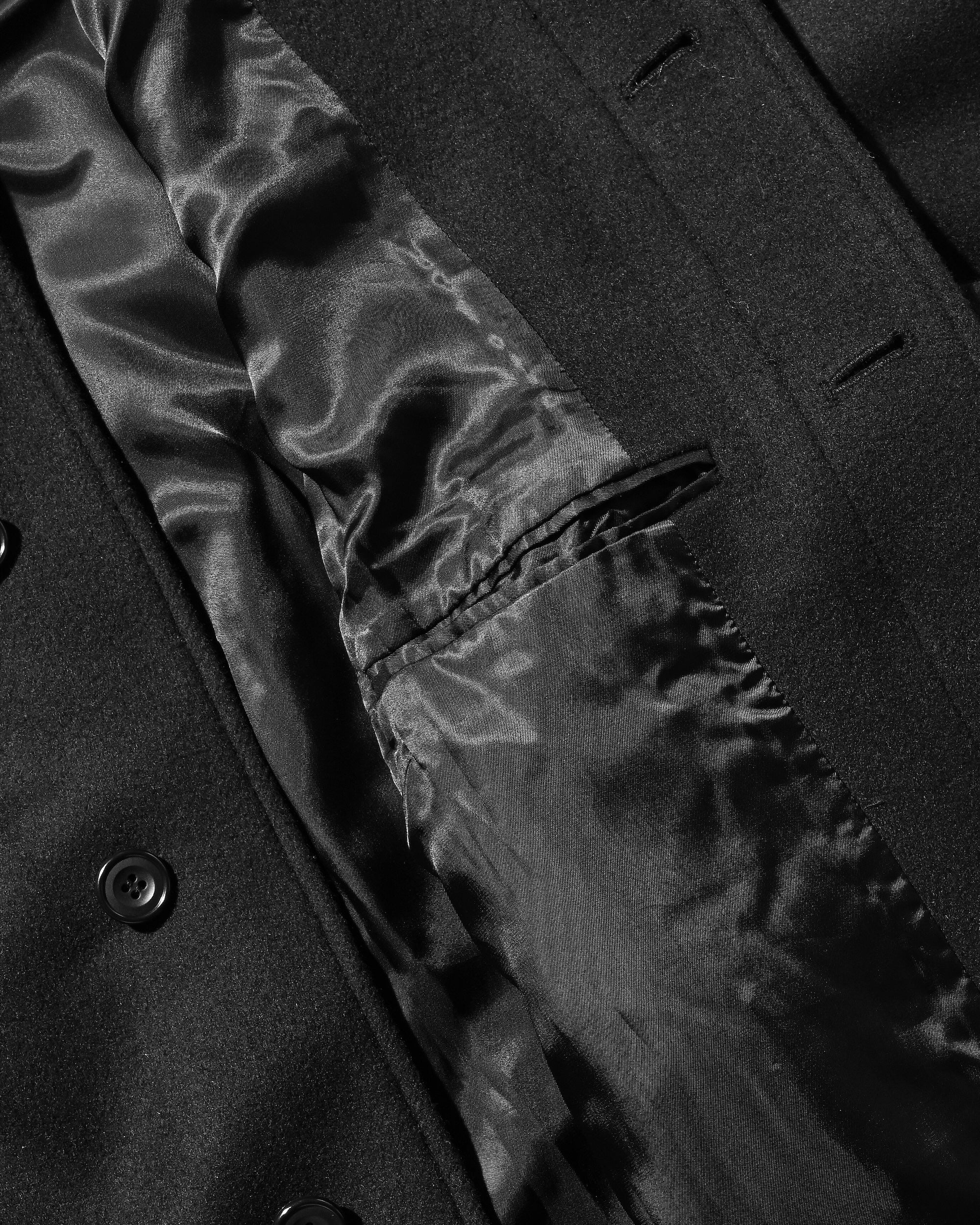 【12.10 WED 20:00- IN STOCK】WOOL MELTON BALMACAAN COAT (BLACK)