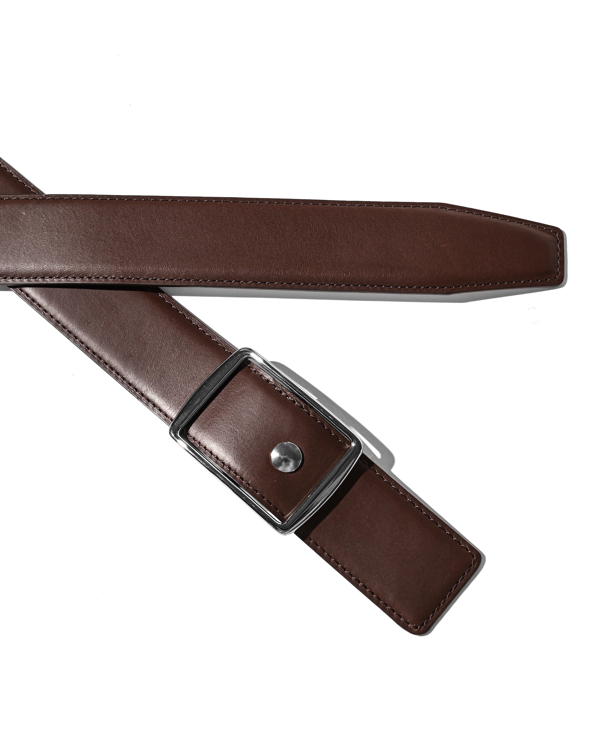 【9.6 SAT 20:00- IN STOCK】HOLELESS ESSENTIAL LEATHER BELT (BROWN)