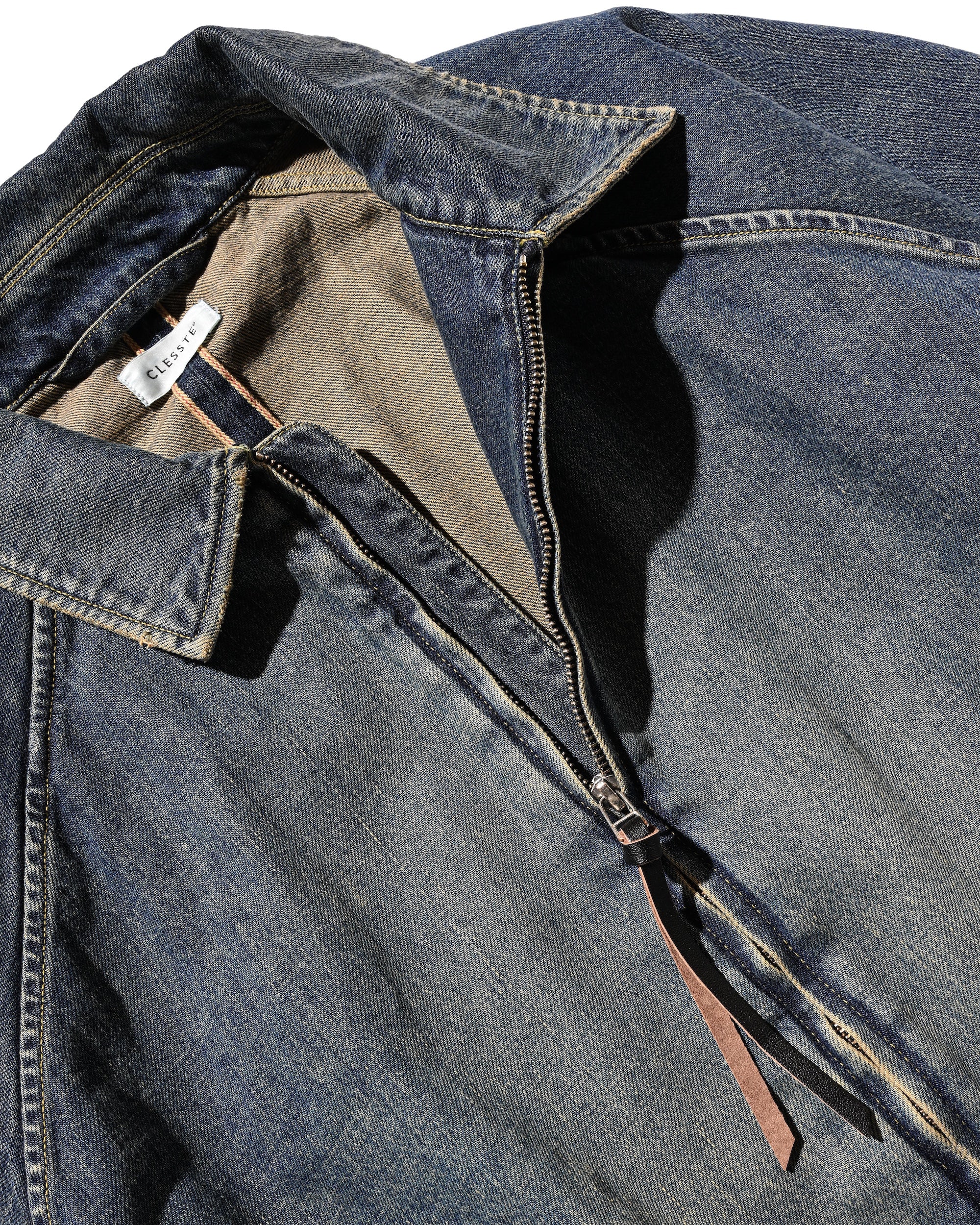 VINTAGE DYED SELVEDGE DENIM CITY UTILITY JACKET (VINTAGE INDIGO)