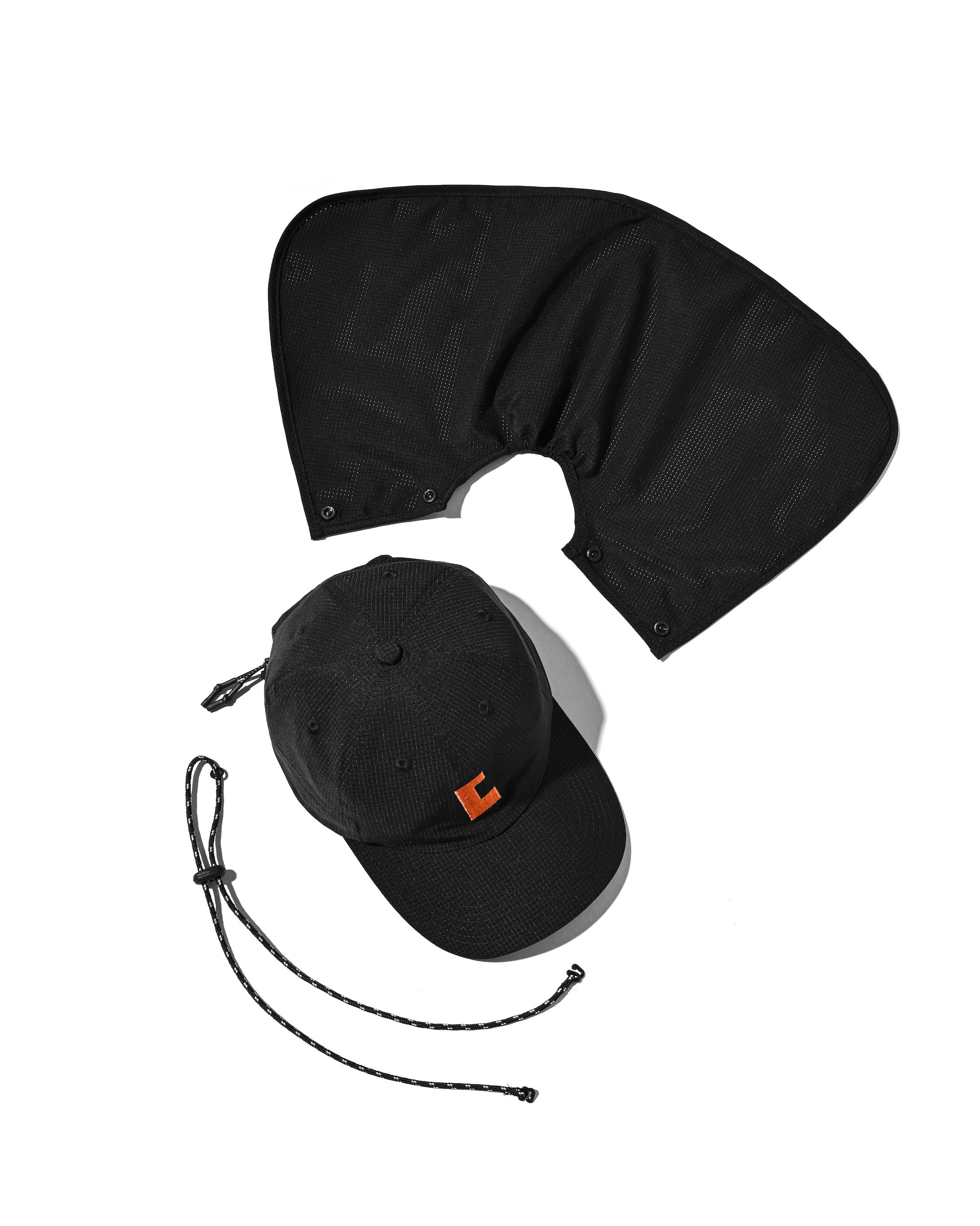 【7.11 SAT 20:00- IN STOCK】"C"ACTIVE CITY SUNSHADE CAP (BLACK×ORANGE)