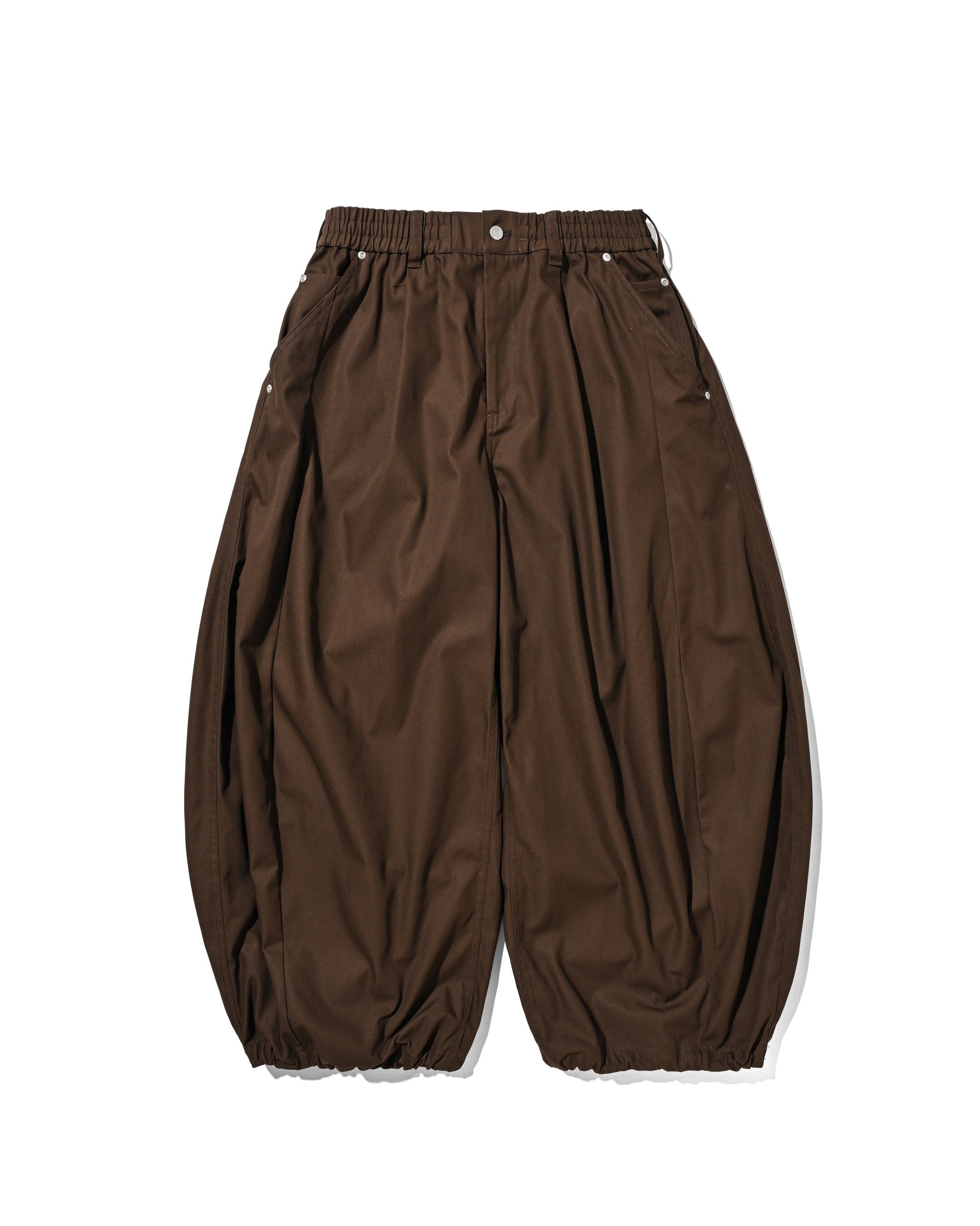 【7.11 SAT 20:00- IN STOCK】T/C GABARDINE CITY WIDE PANTS (BROWN)