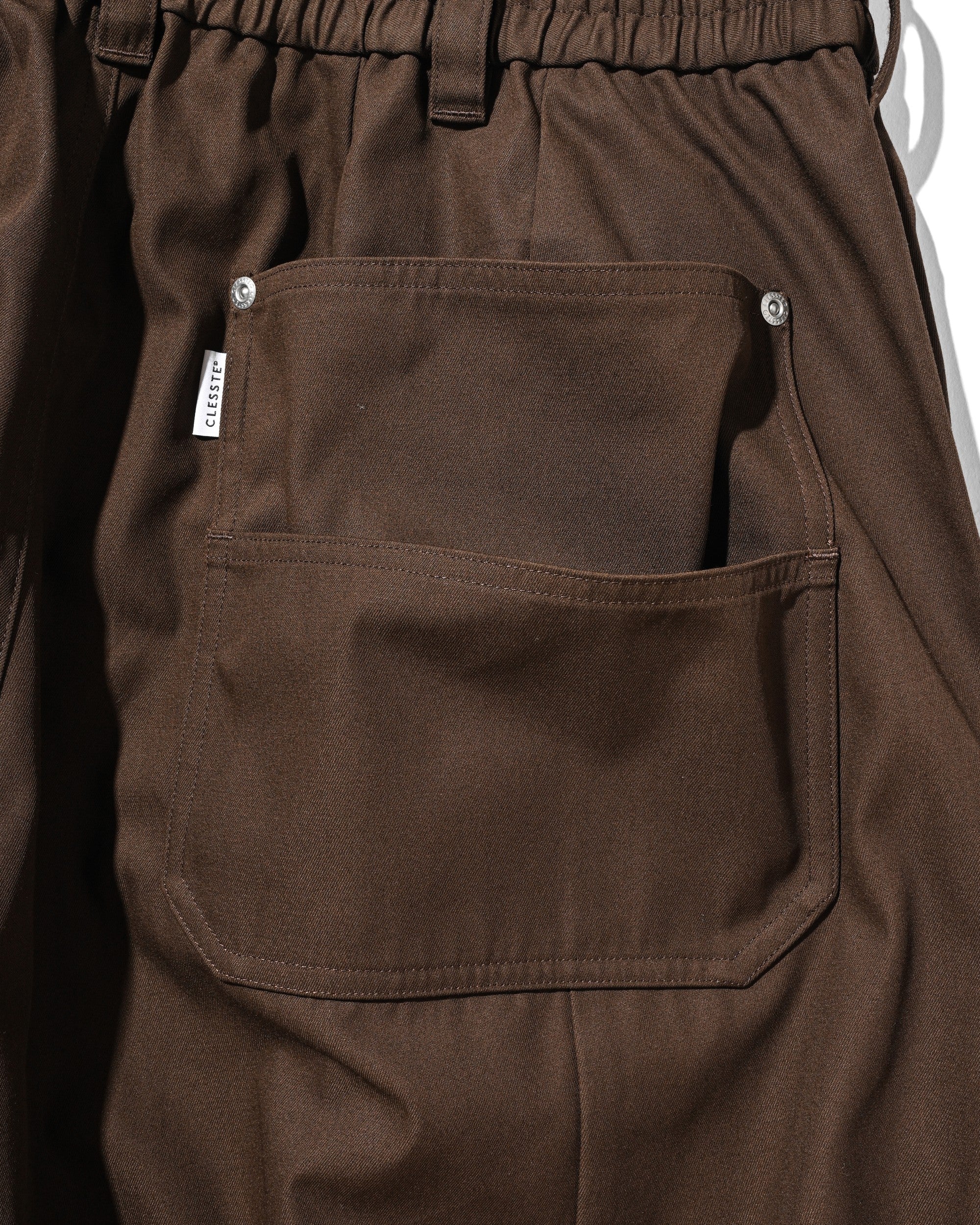 【7.11 SAT 20:00- IN STOCK】T/C GABARDINE CITY WIDE PANTS (BROWN)