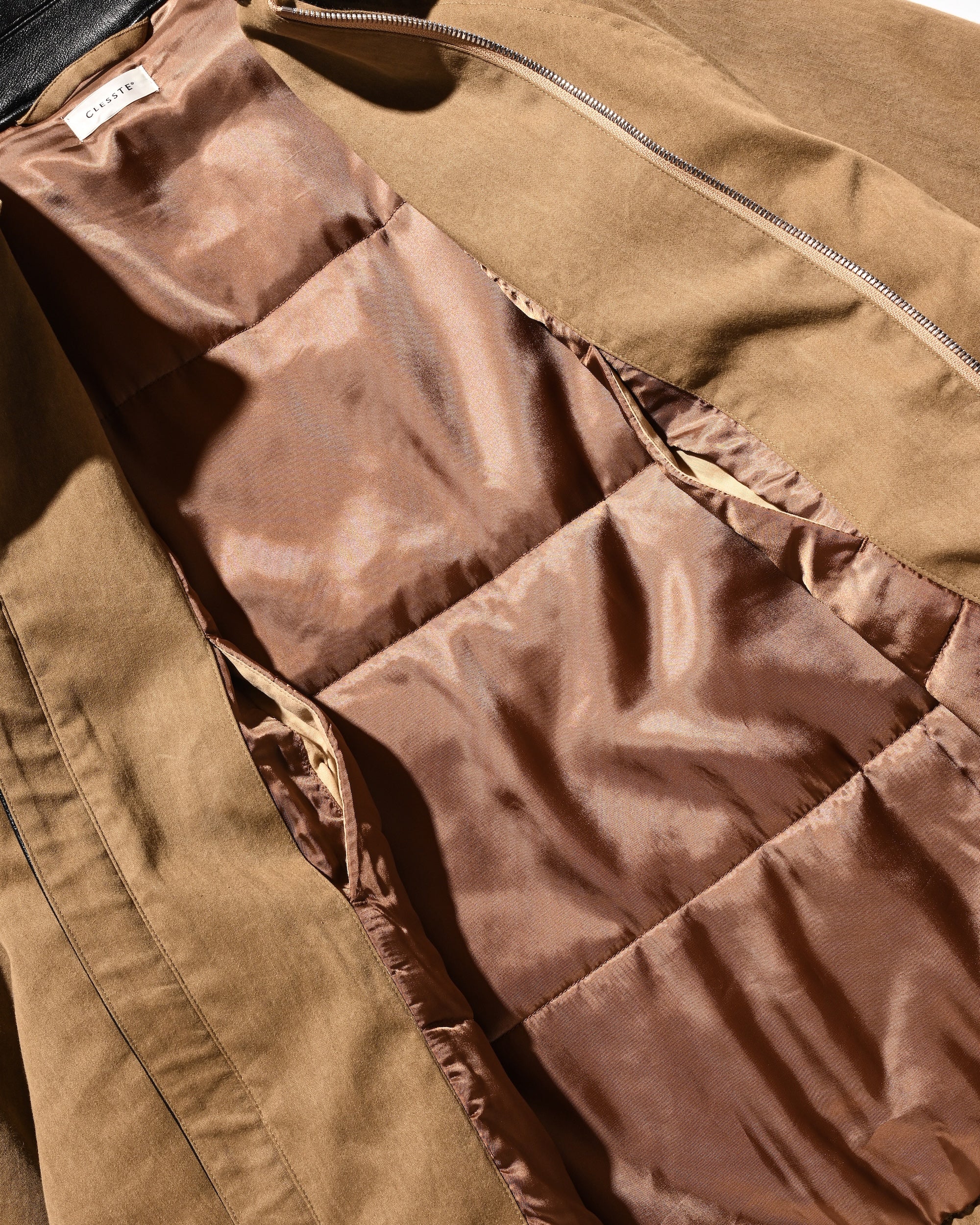 VINTAGE EFFECT PADDED CITY UTILITY JACKET (BEIGE)