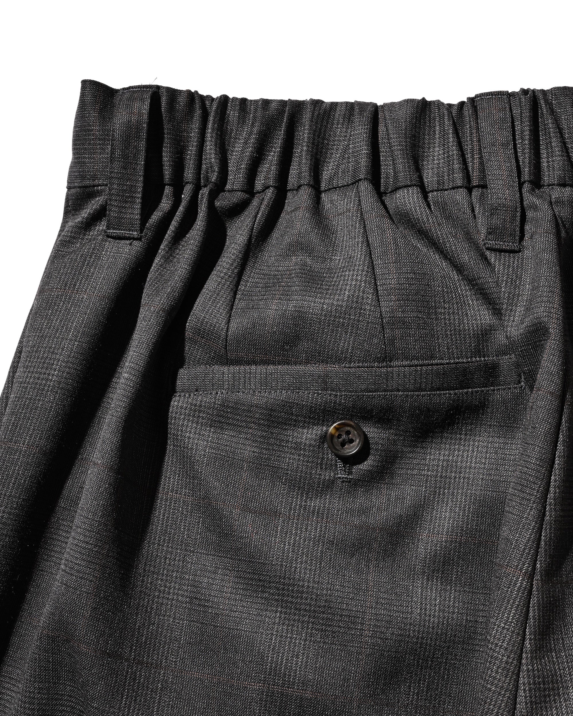【1.28 WED 20:00- IN STOCK】WOOL GLEN PLAID CITY UNIFORM WIDE TAPERED PANTS