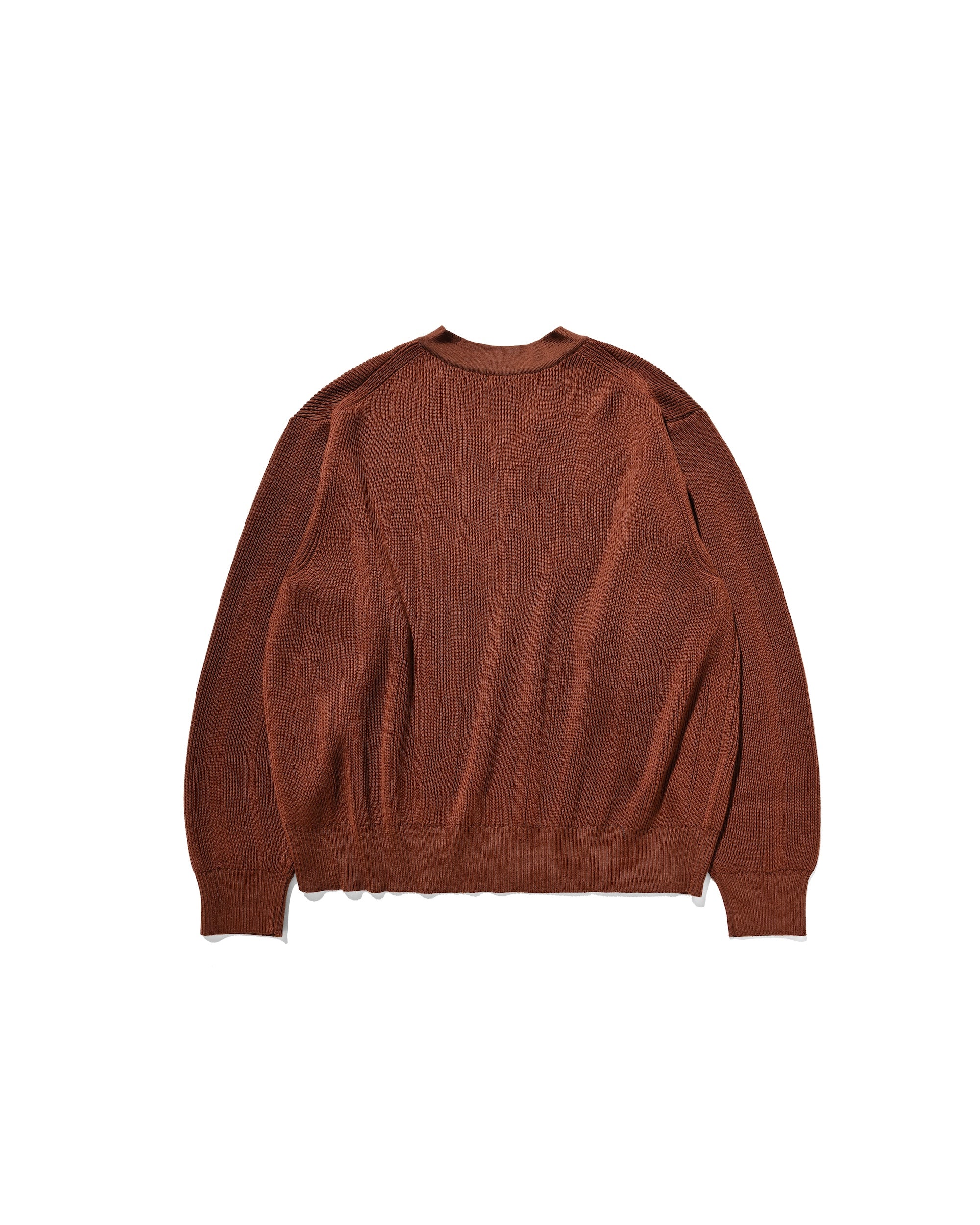 【1.7 WED 20:00- IN STOCK】FINE WOOL V-NECK KNIT PULLOVER (BROWN)