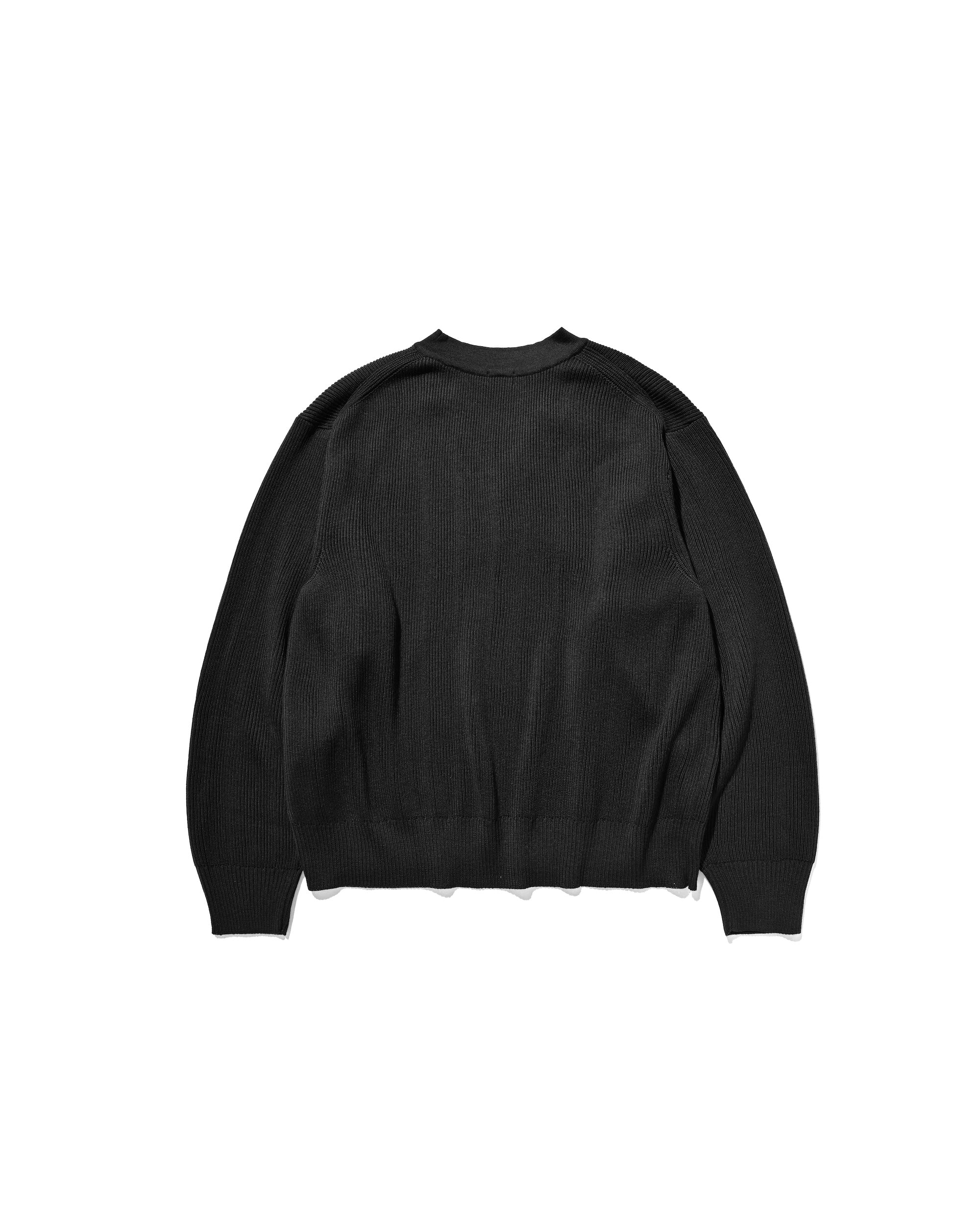 【1.7 WED 20:00- IN STOCK】FINE WOOL V-NECK KNIT PULLOVER (BLACK)