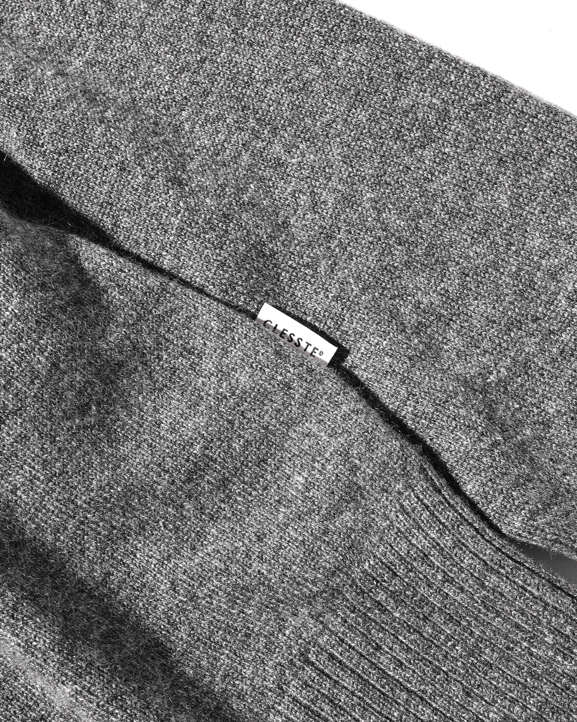 【12.27 SAT 20:00- IN STOCK】CASHMERE KNIT POLO SHIRT (GRAY)