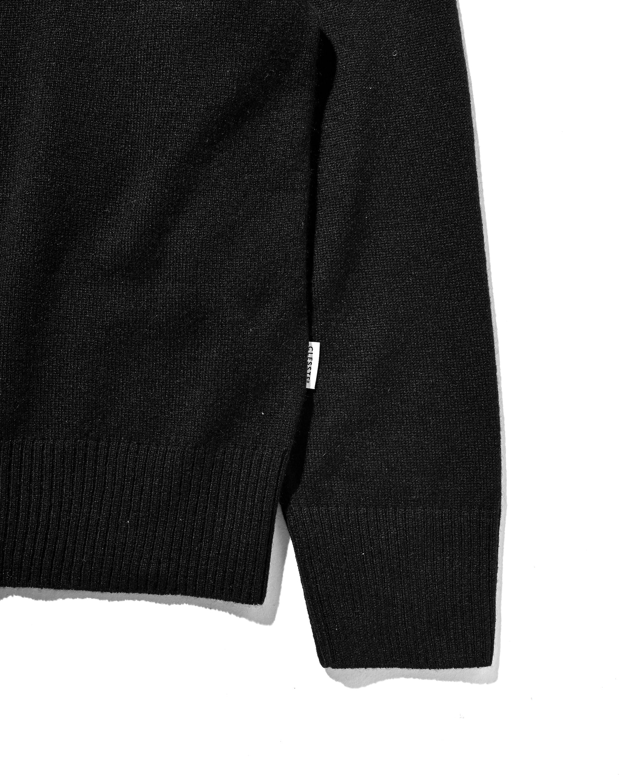 【12.27 SAT 20:00- IN STOCK】CASHMERE KNIT POLO SHIRT (BLACK)