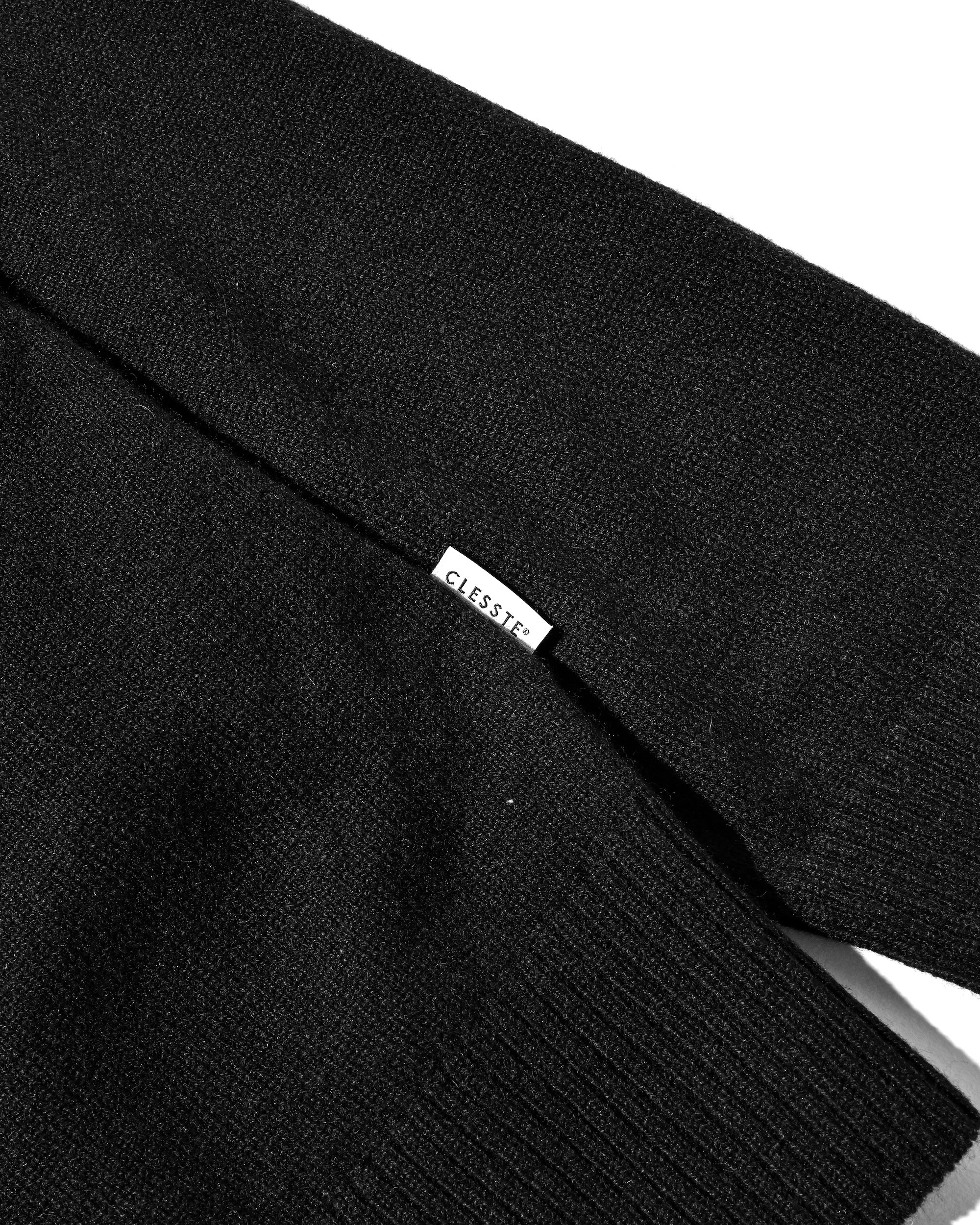【12.27 SAT 20:00- IN STOCK】CASHMERE KNIT POLO SHIRT (BLACK)