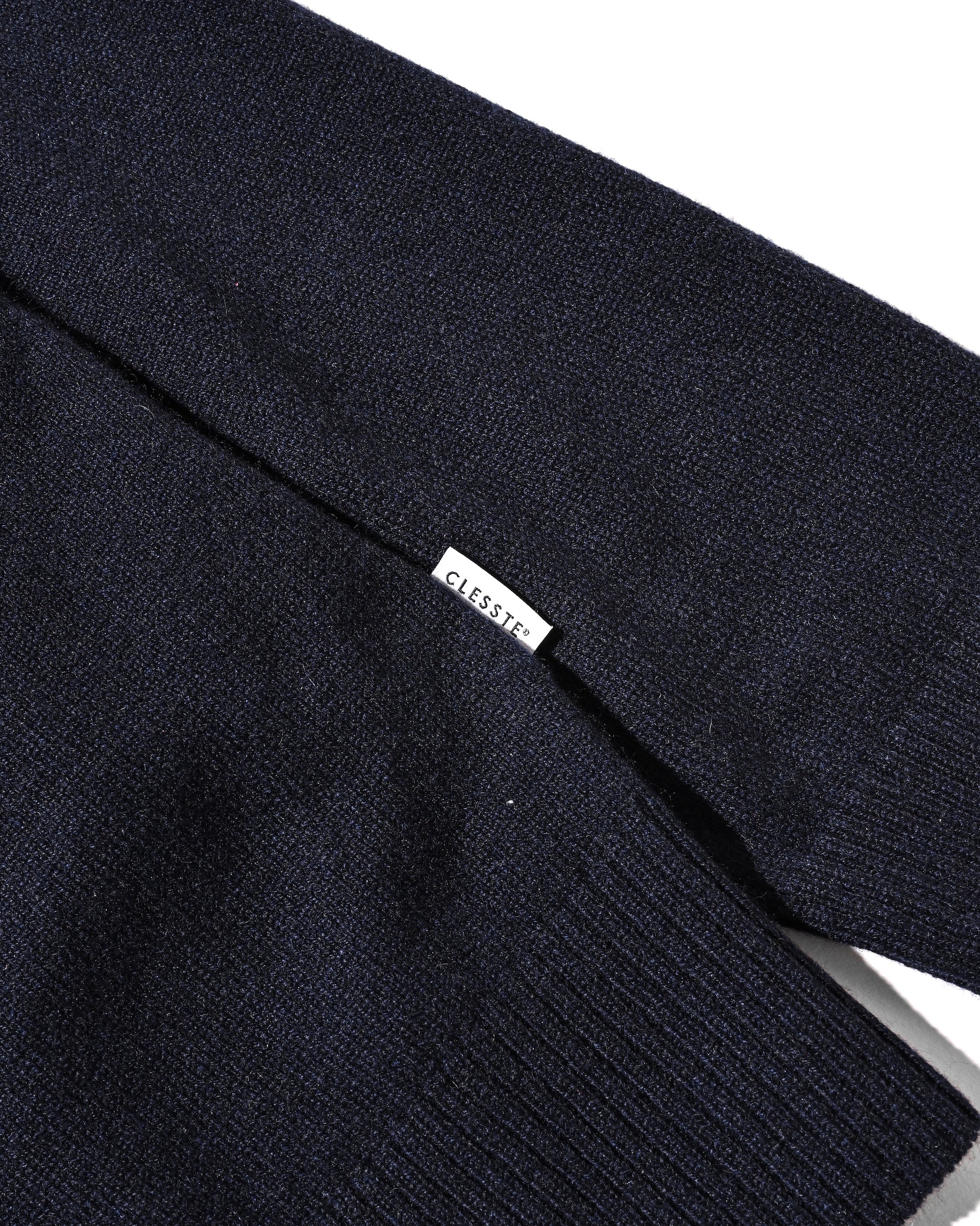 【12.27 SAT 20:00- IN STOCK】CASHMERE KNIT POLO SHIRT (NAVY)