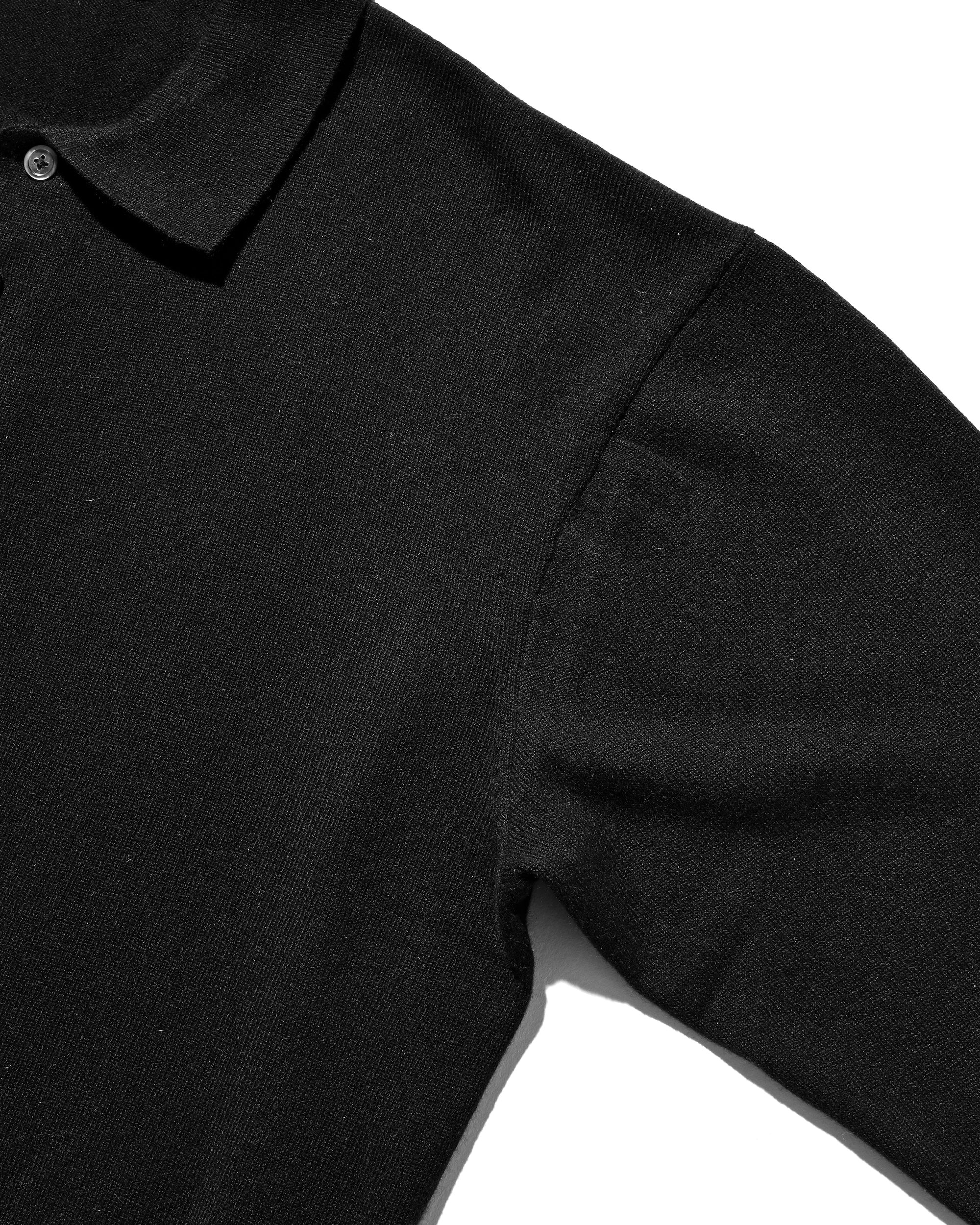 【12.27 SAT 20:00- IN STOCK】CASHMERE KNIT POLO SHIRT (BLACK)