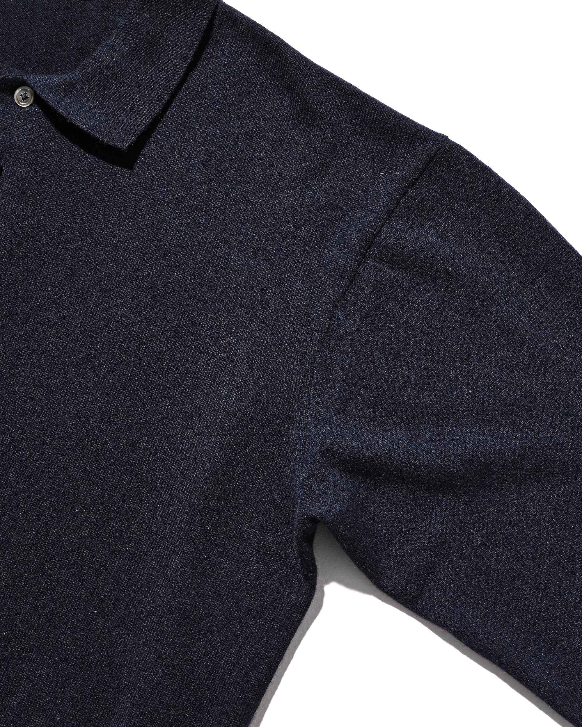 【12.27 SAT 20:00- IN STOCK】CASHMERE KNIT POLO SHIRT (NAVY)