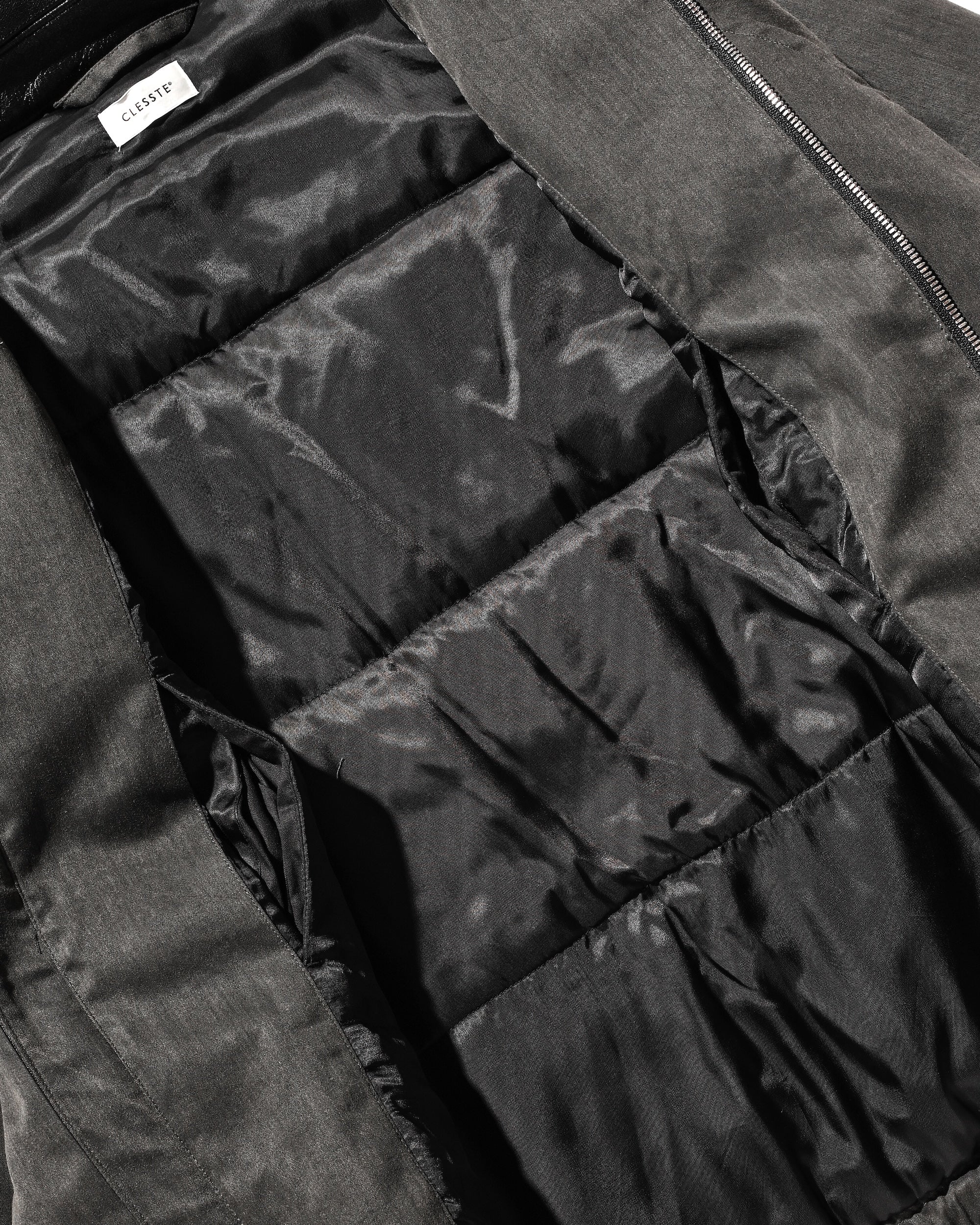 VINTAGE EFFECT PADDED CITY UTILITY JACKET (BLACK)