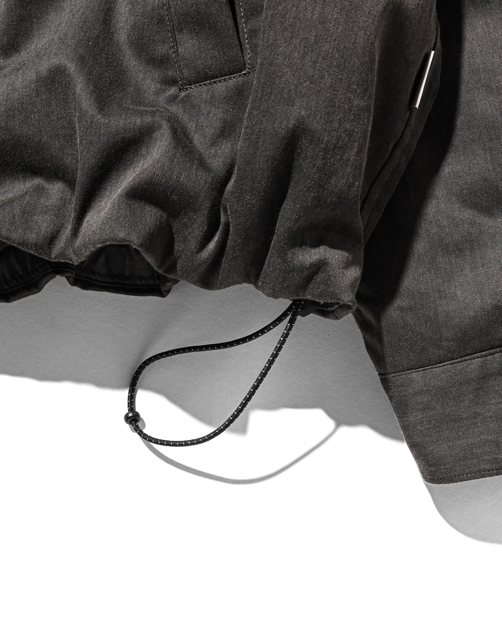 VINTAGE EFFECT PADDED CITY UTILITY JACKET (BLACK)