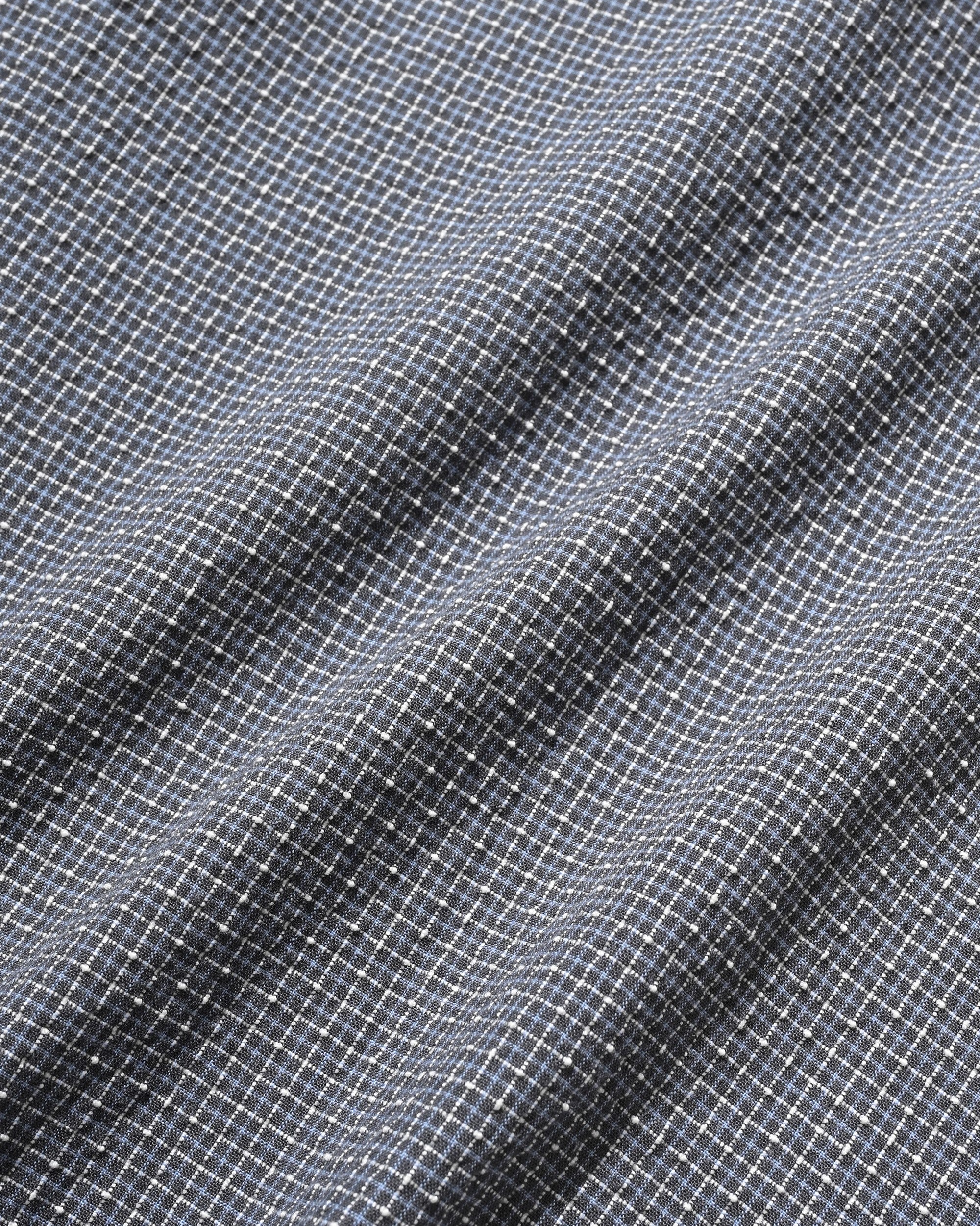 【7.25 SAT 20:00- IN STOCK】MINI CHECK OPEN COLLAR S/S SHIRT (BLUE×WHITE)