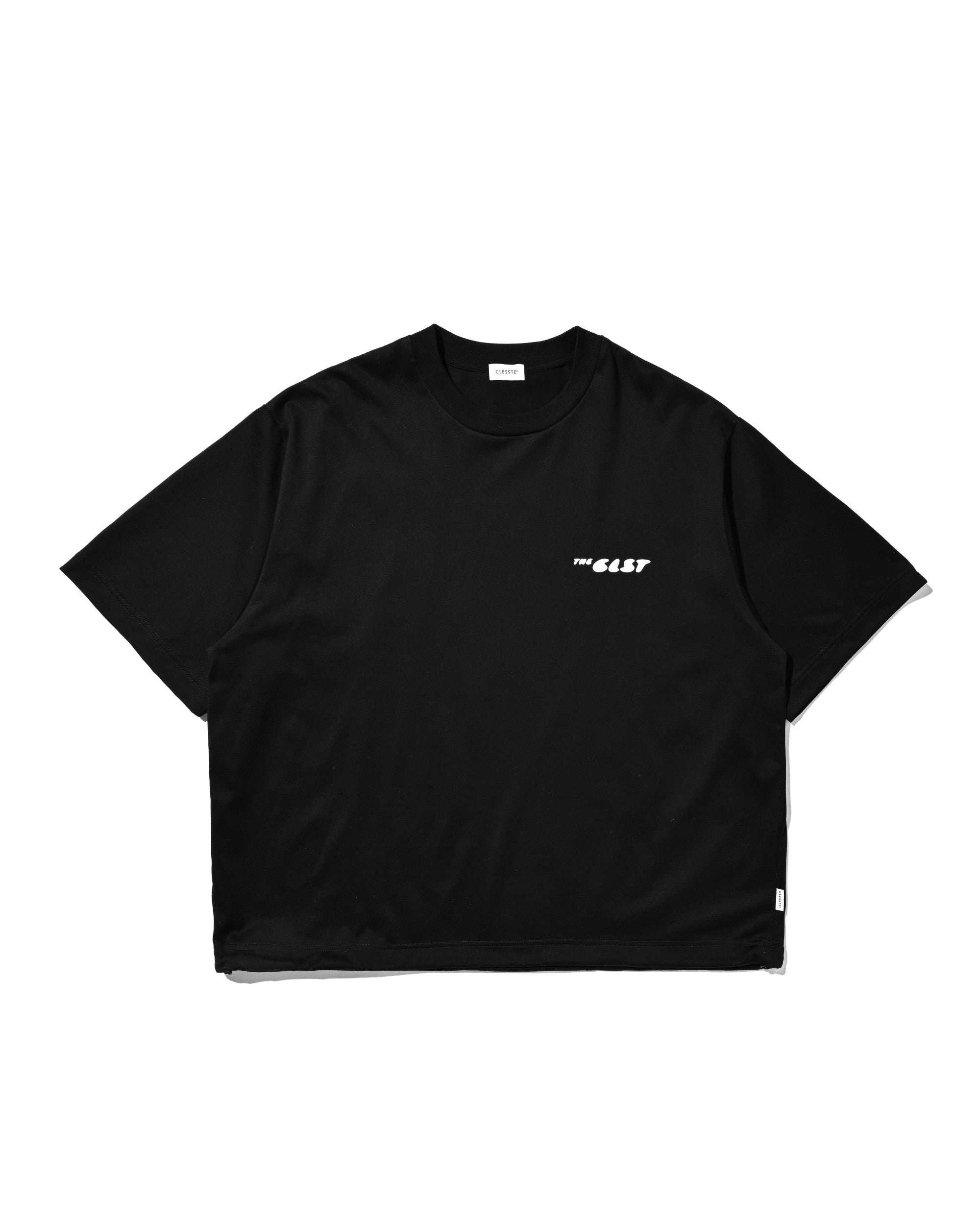 【8.1 SAT 20:00- IN STOCK】"CLST" LOGO PRINT S/S T-SHIRT WITH DRAWSTRINGS (BLACK)