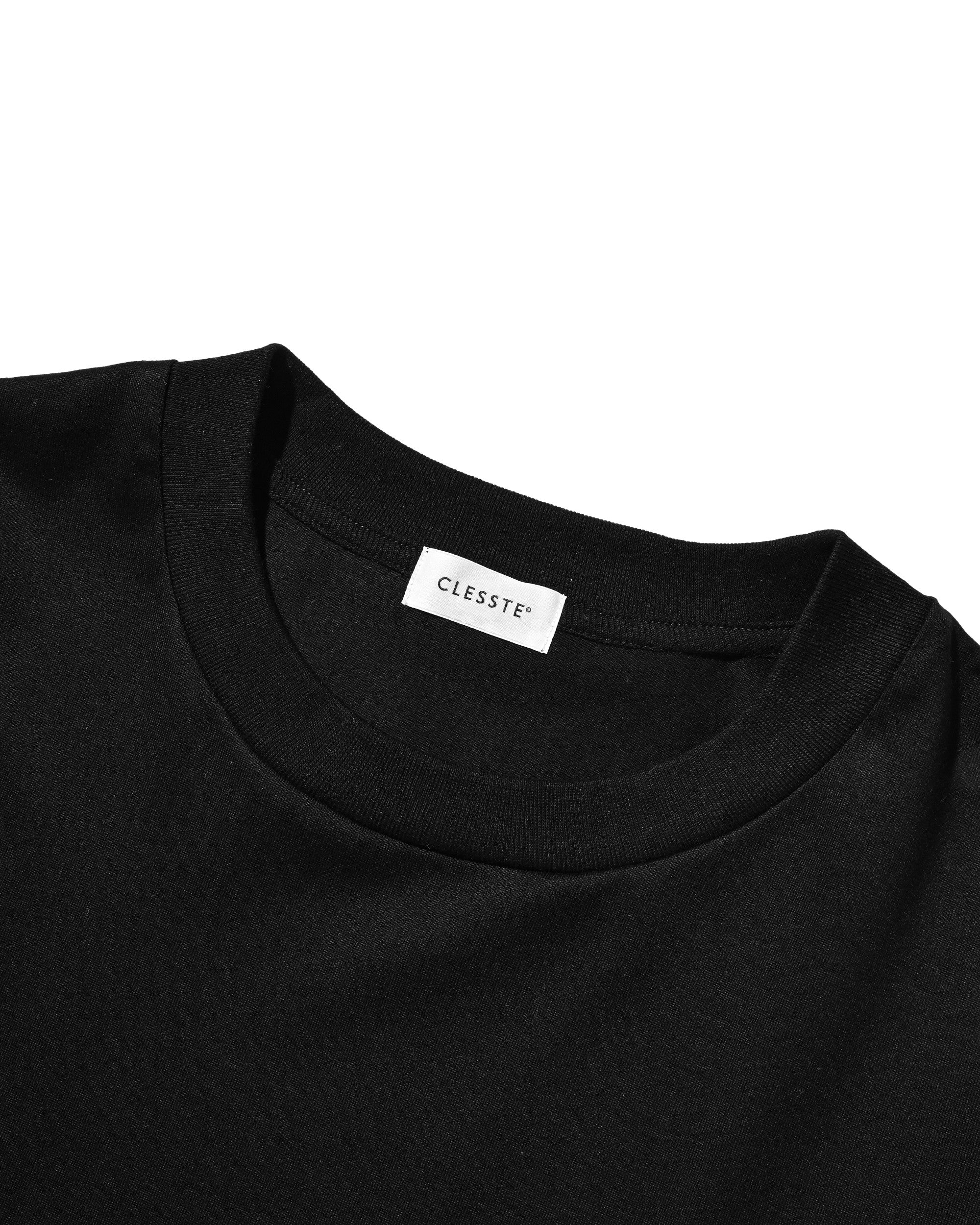 【8.1 SAT 20:00- IN STOCK】"CLST" LOGO PRINT S/S T-SHIRT WITH DRAWSTRINGS (BLACK)