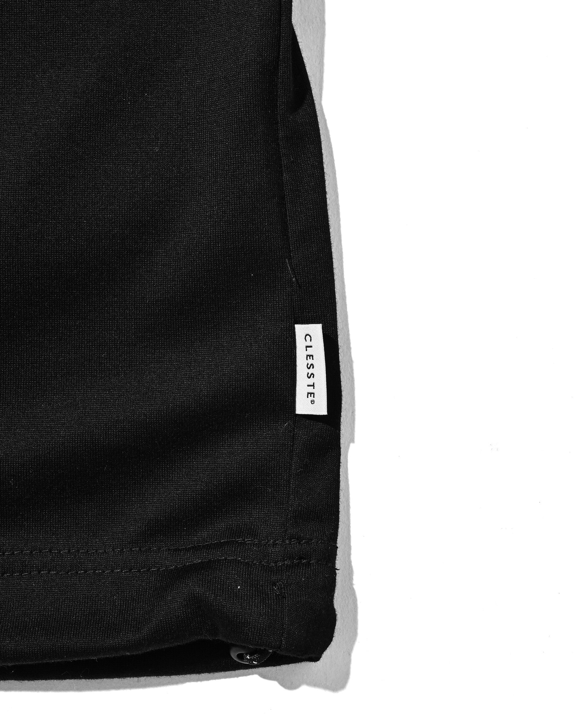 【8.1 SAT 20:00- IN STOCK】"CLST" LOGO PRINT S/S T-SHIRT WITH DRAWSTRINGS (BLACK)