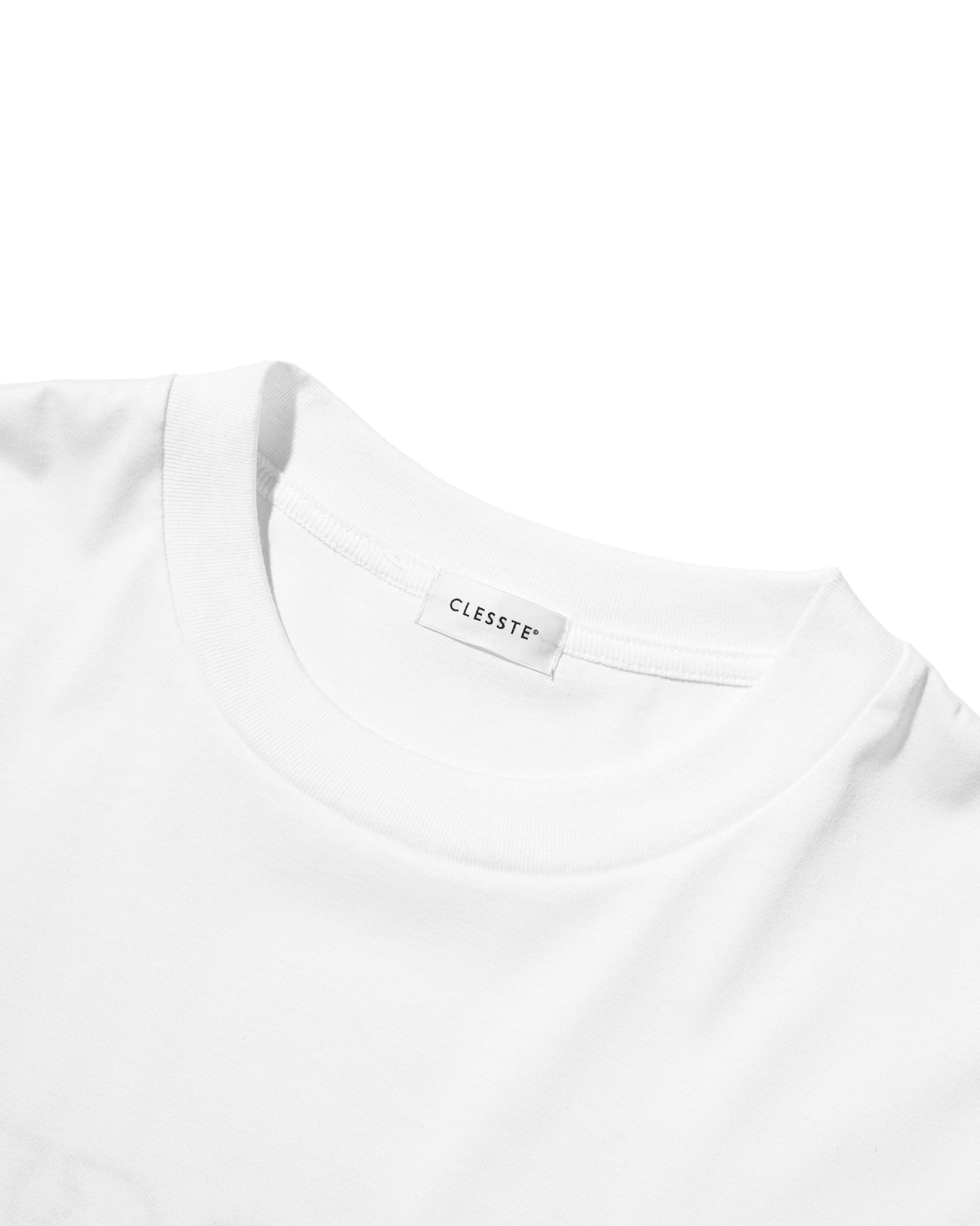 【8.1 SAT 20:00- IN STOCK】"CLST" LOGO PRINT S/S T-SHIRT WITH DRAWSTRINGS (WHITE)
