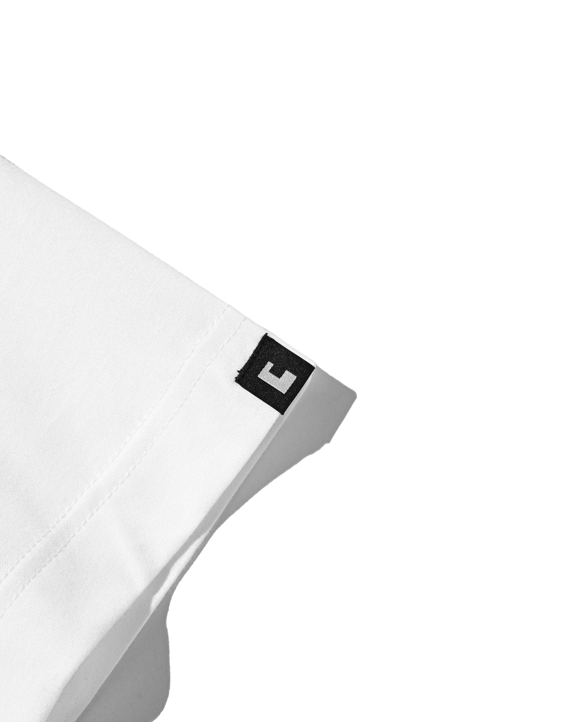 【8.1 SAT 20:00- IN STOCK】"CLST" LOGO PRINT S/S T-SHIRT WITH DRAWSTRINGS (WHITE)