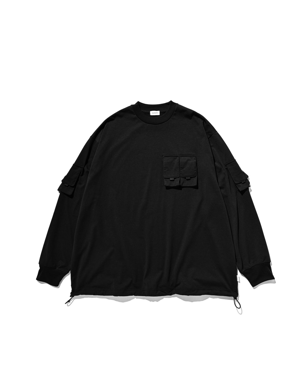MULTI POCKET L/S T-SHIRT (BLACK)