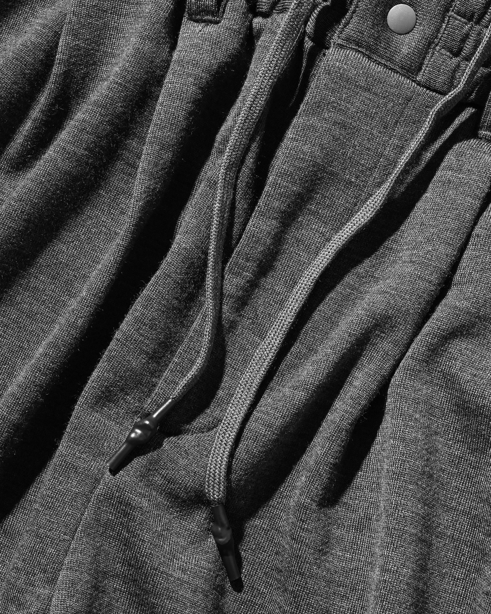 WOOL SWEAT WIDE TAPERED PANTS (GRAY)