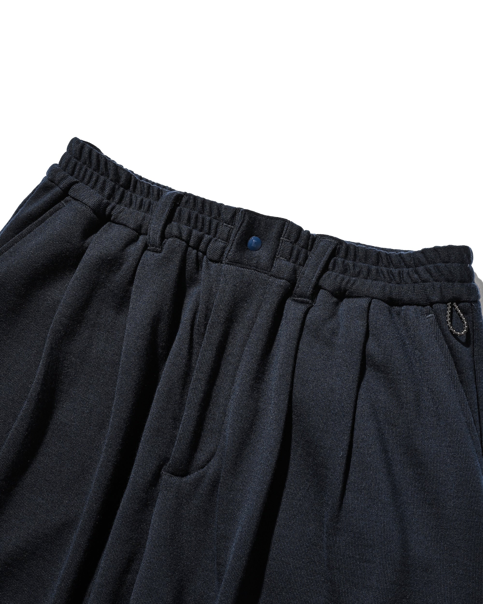 WOOL SWEAT WIDE TAPERED PANTS (NAVY)