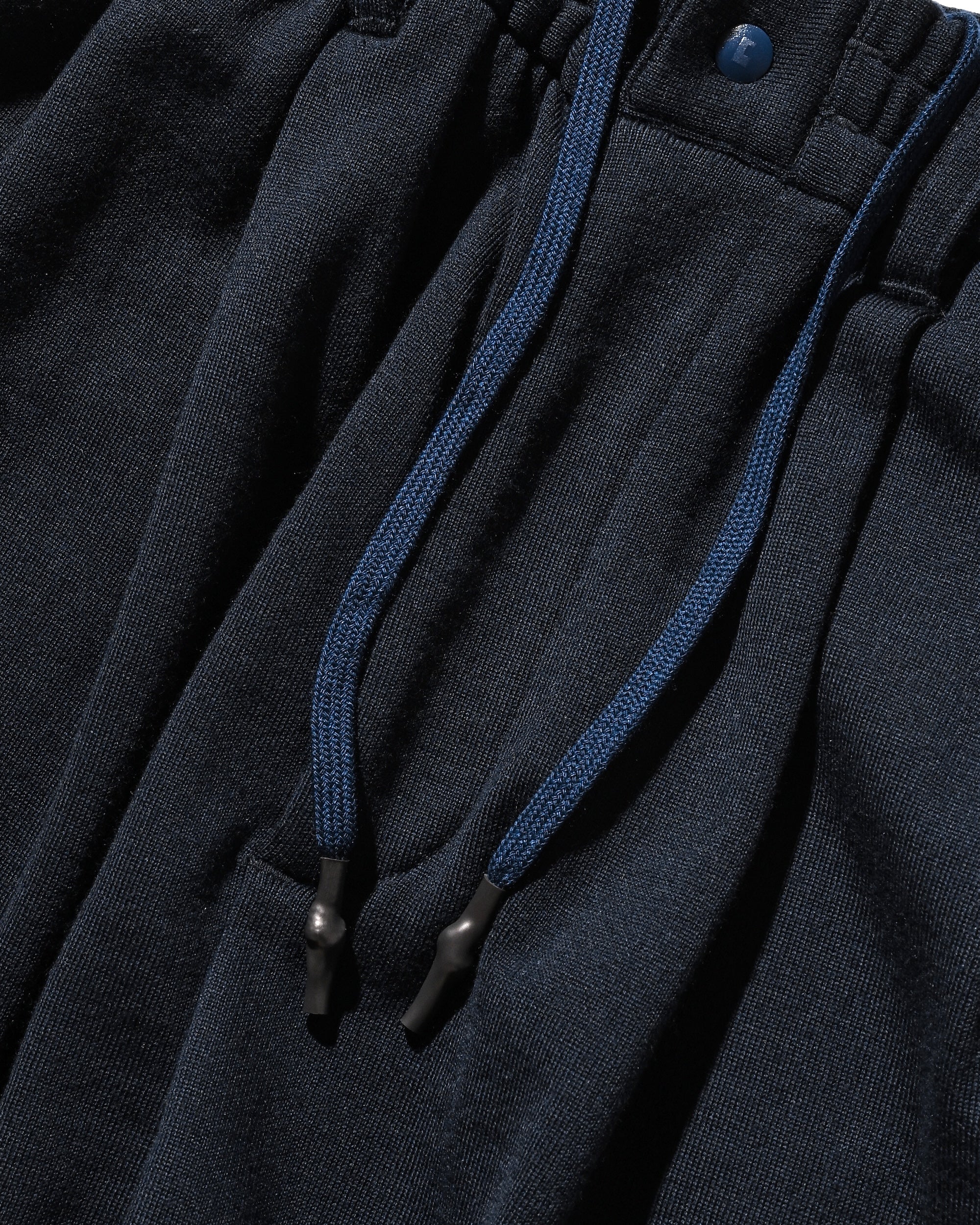 WOOL SWEAT WIDE TAPERED PANTS (NAVY)
