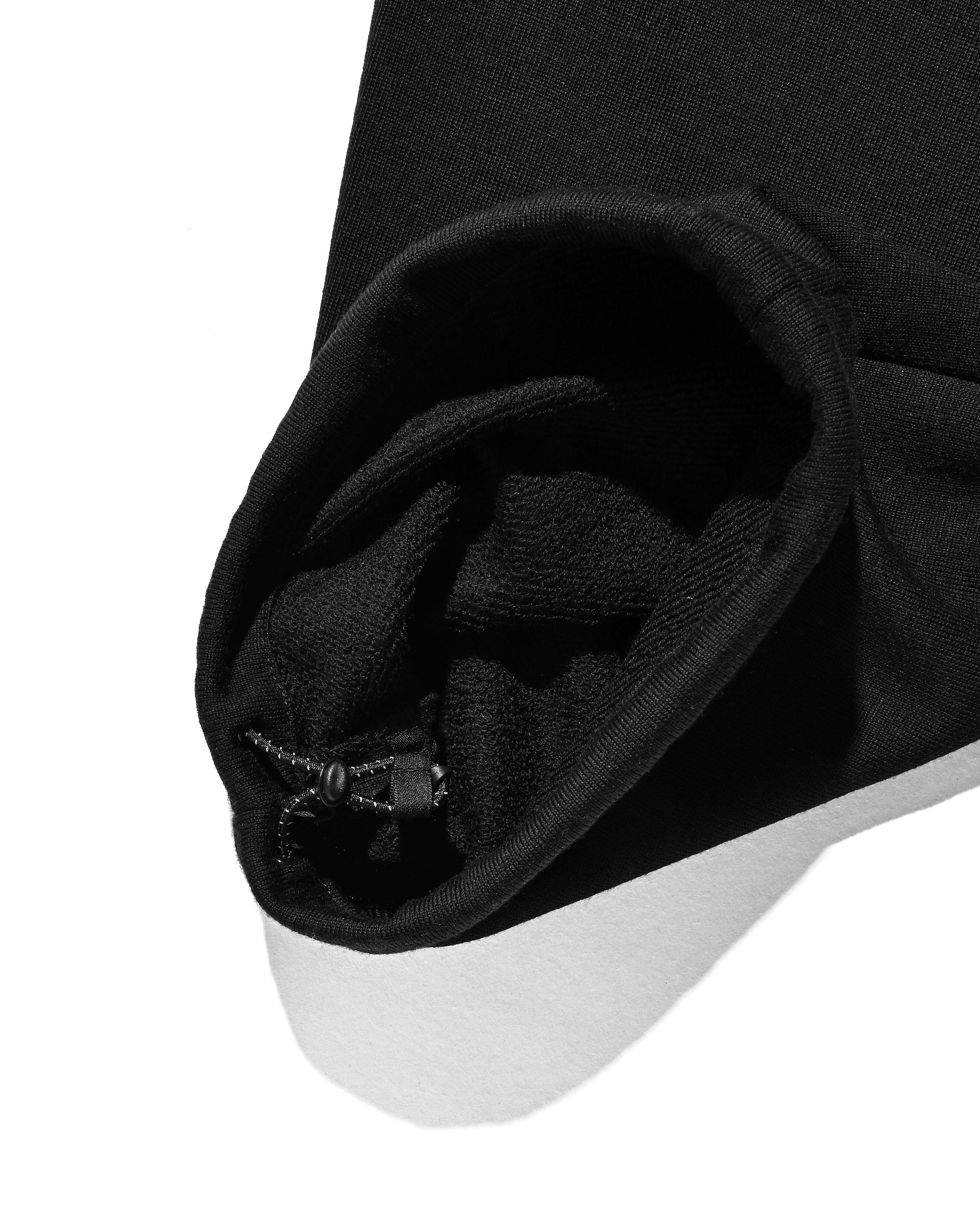 WOOL SWEAT WIDE TAPERED PANTS (BLACK)