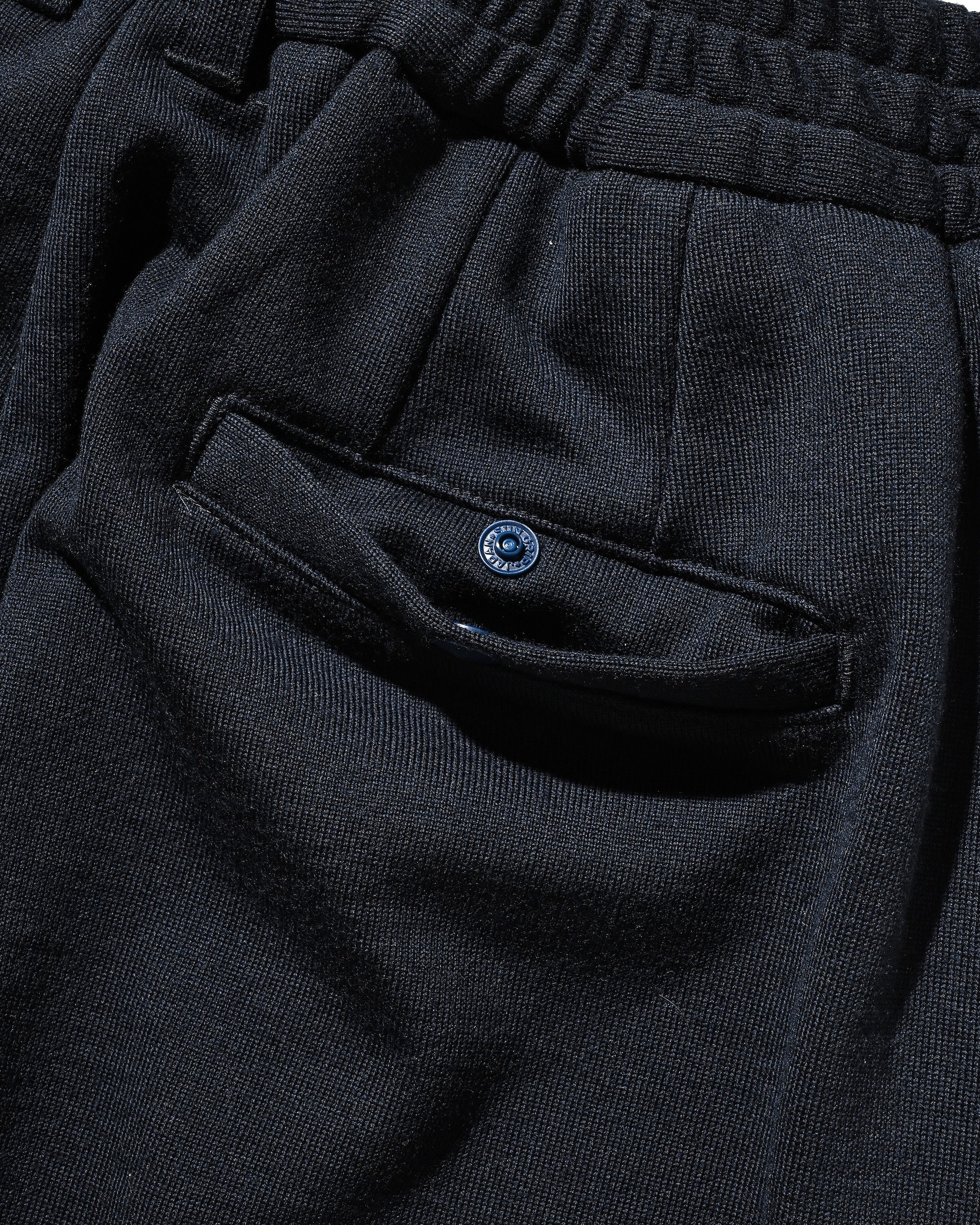 WOOL SWEAT WIDE TAPERED PANTS (NAVY)