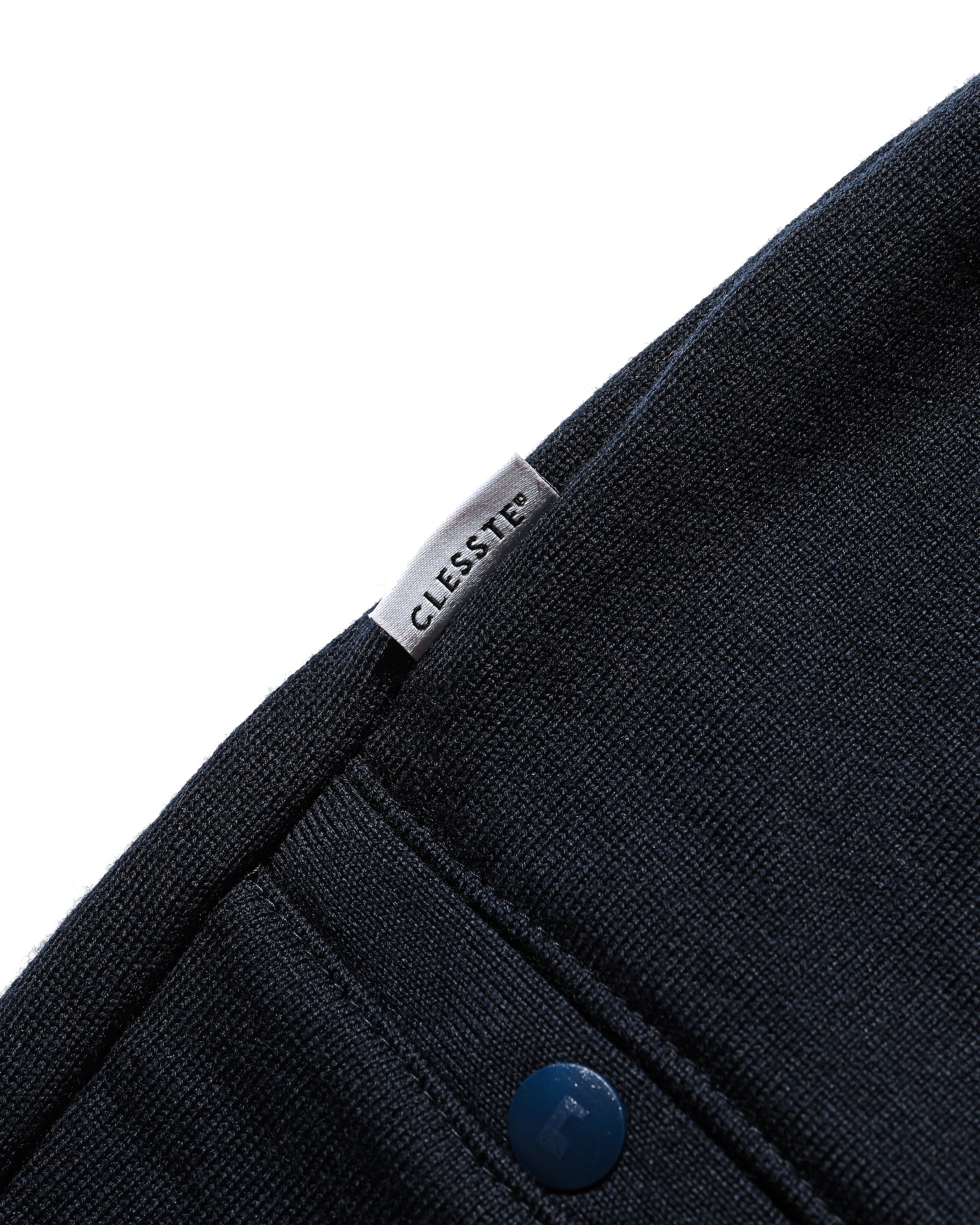 WOOL SWEAT WIDE TAPERED PANTS (NAVY)