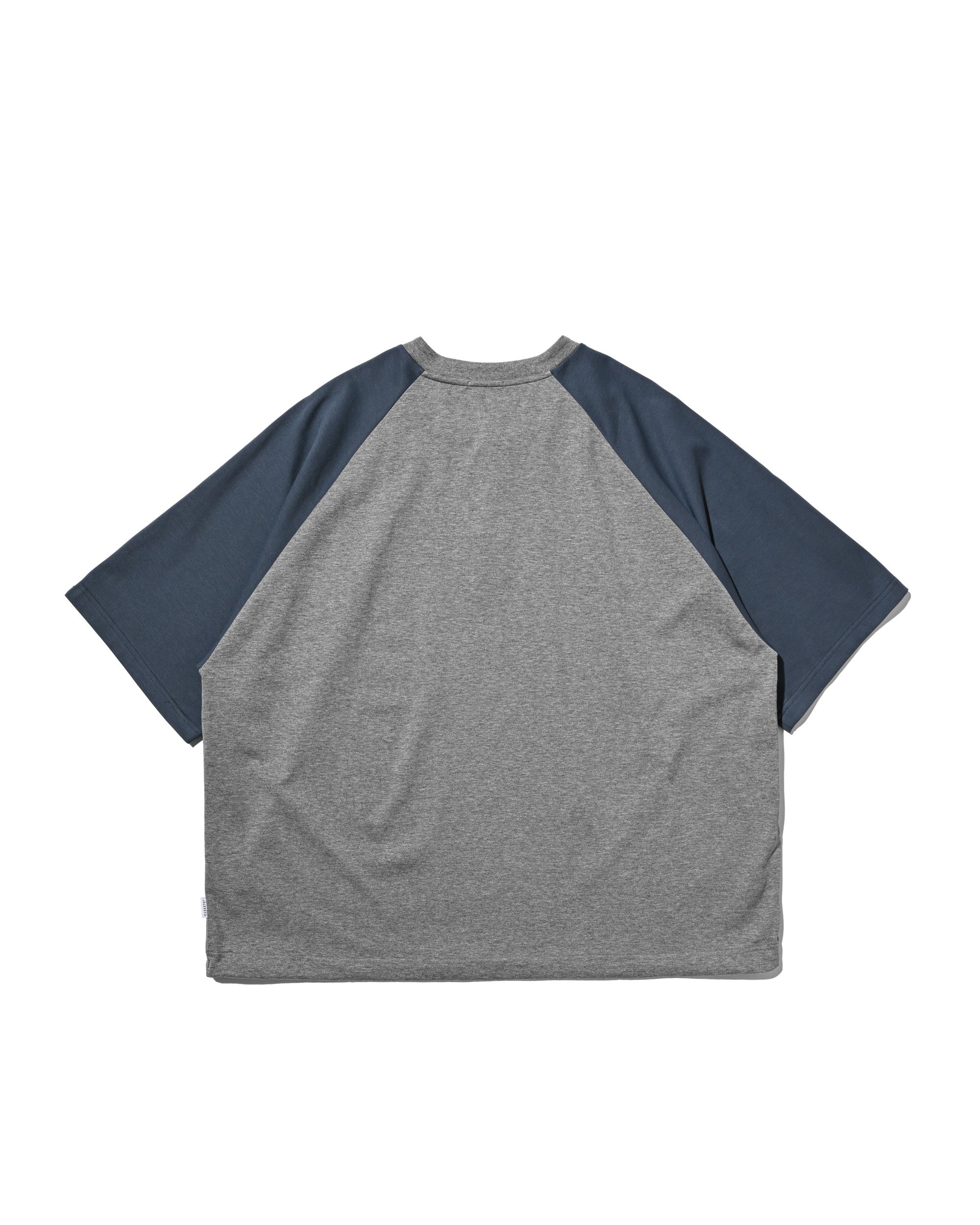 【8.19 WED 20:00- IN STOCK】RAGLAN HENLEY NECK S/S T-SHIRT WITH DRAWSTRINGS (GRAY×BLUE GRAY)