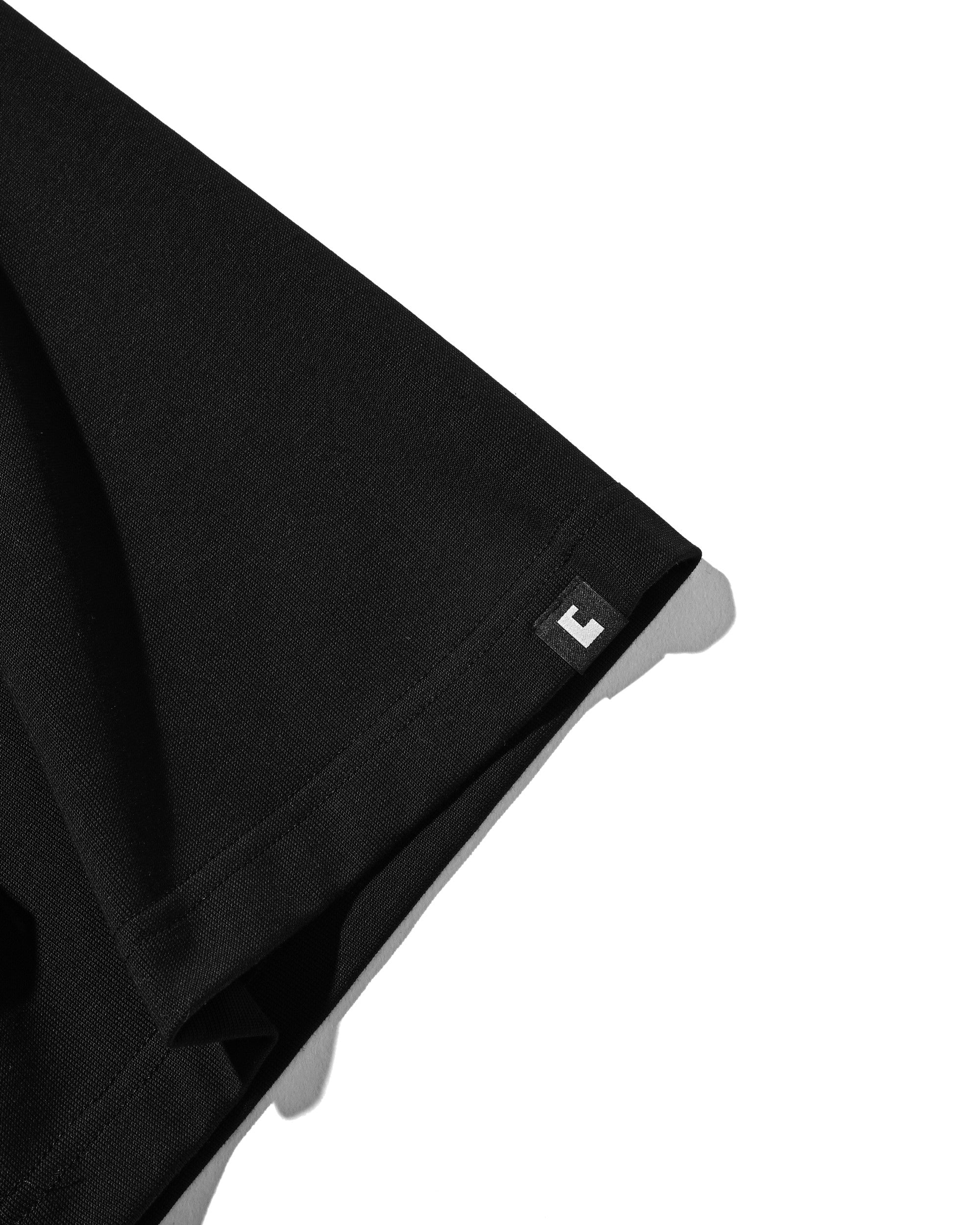 【8.19 WED 20:00- IN STOCK】RAGLAN HENLEY NECK S/S T-SHIRT WITH DRAWSTRINGS (GRAY×BLACK)