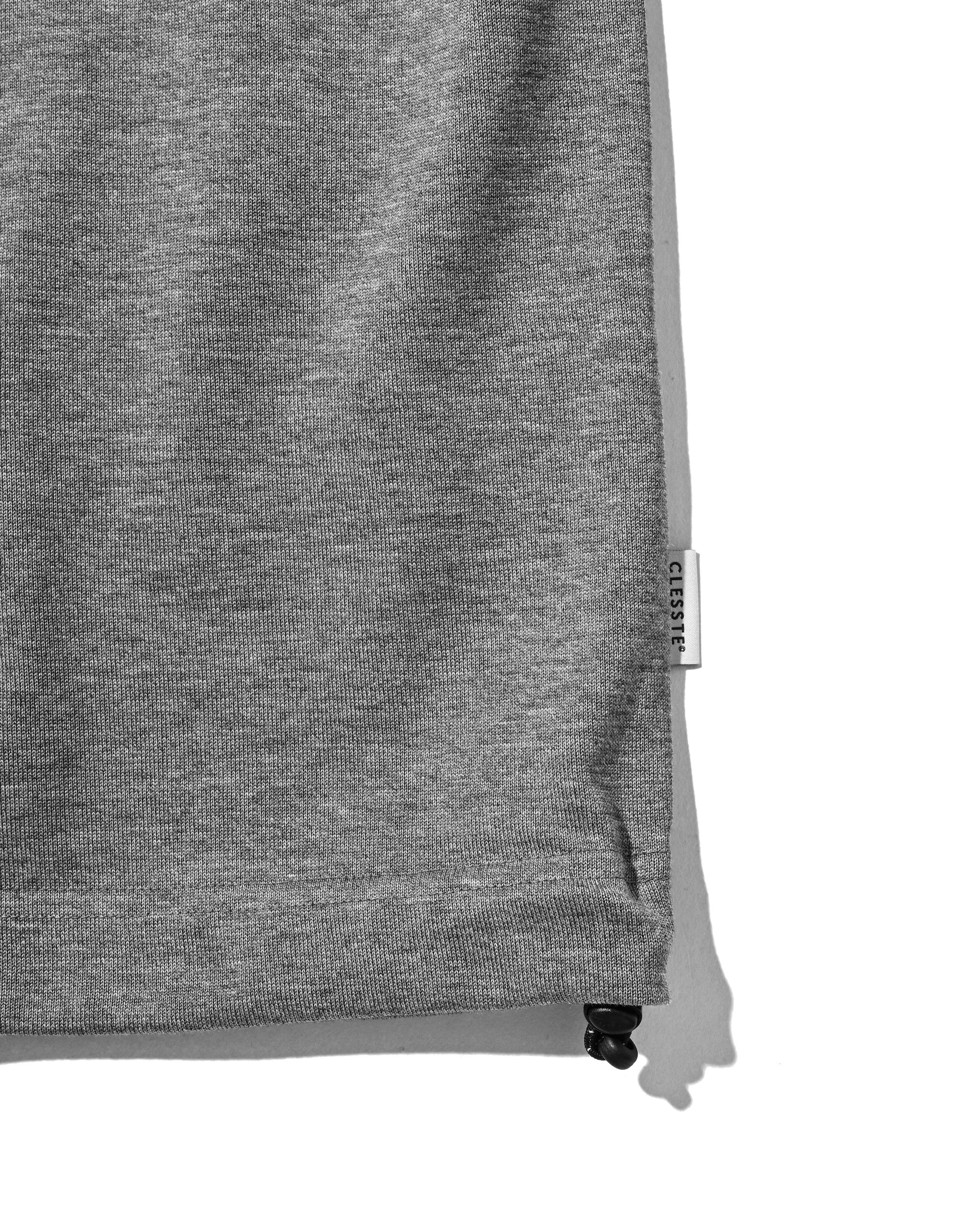 【8.19 WED 20:00- IN STOCK】RAGLAN HENLEY NECK S/S T-SHIRT WITH DRAWSTRINGS (GRAY×BLACK)