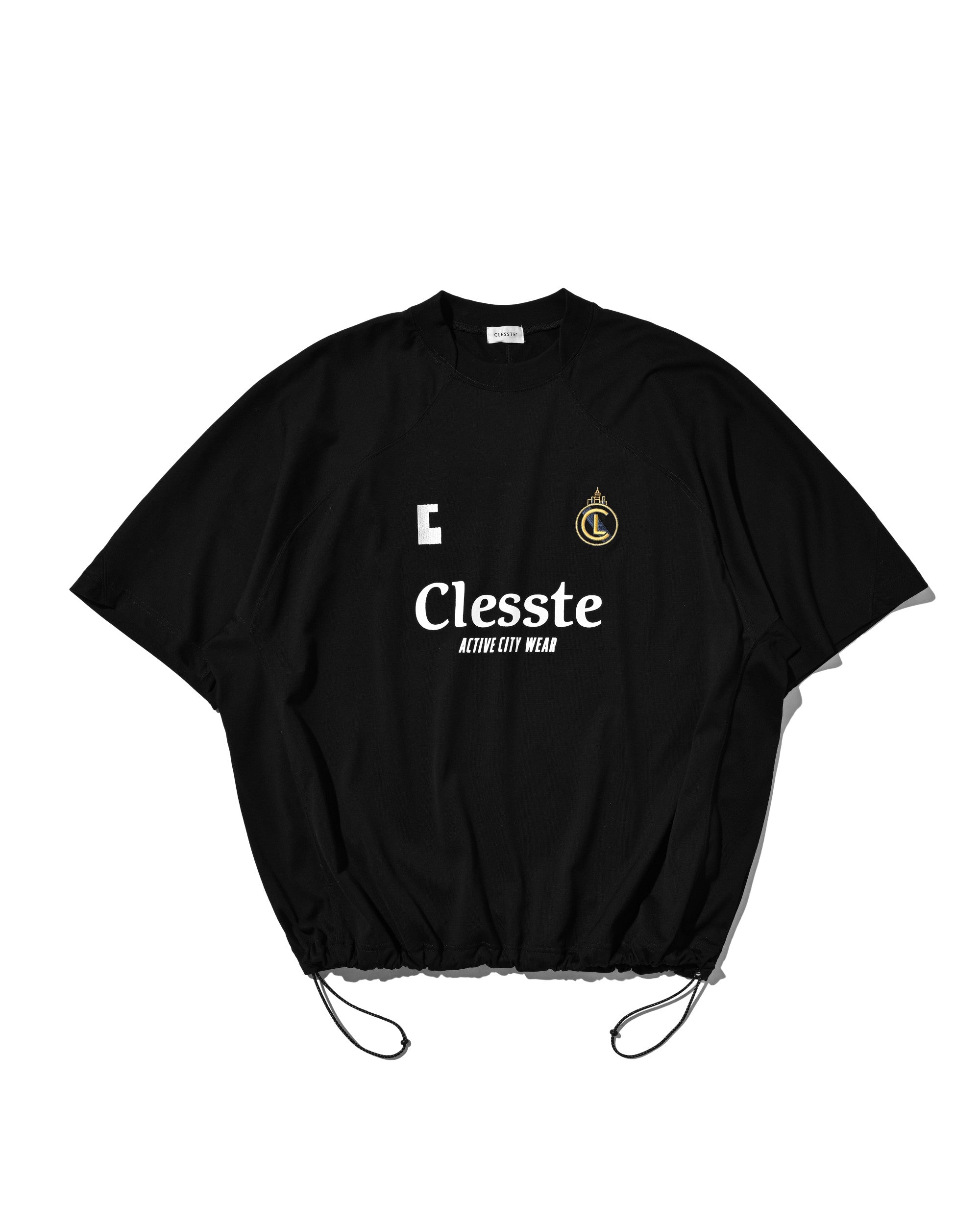 【8.29 SAT 20:00- IN STOCK】EMBROIDERED GAME S/S T-SHIRT WITH DRAWSTRINGS (BLACK)