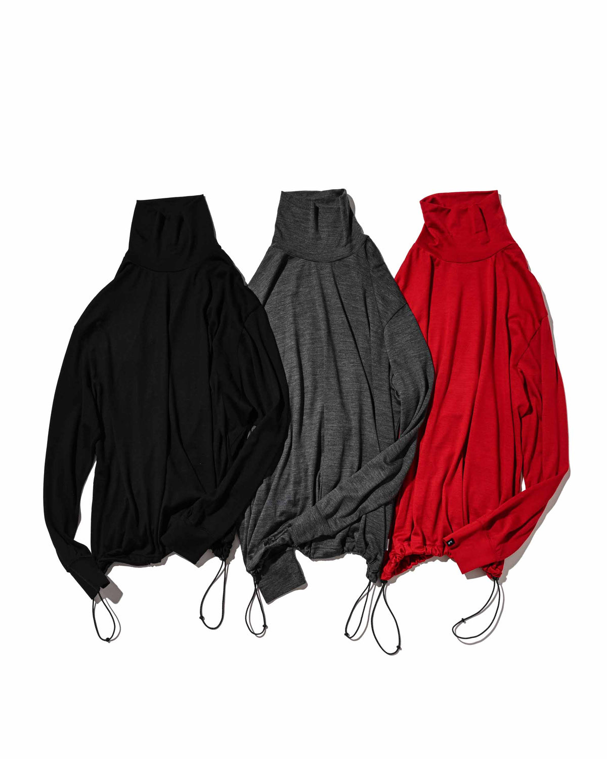 【9.16 WED 20:00- IN STOCK】MERINO WOOL L/S TURTLENECK TEE (BLACK)