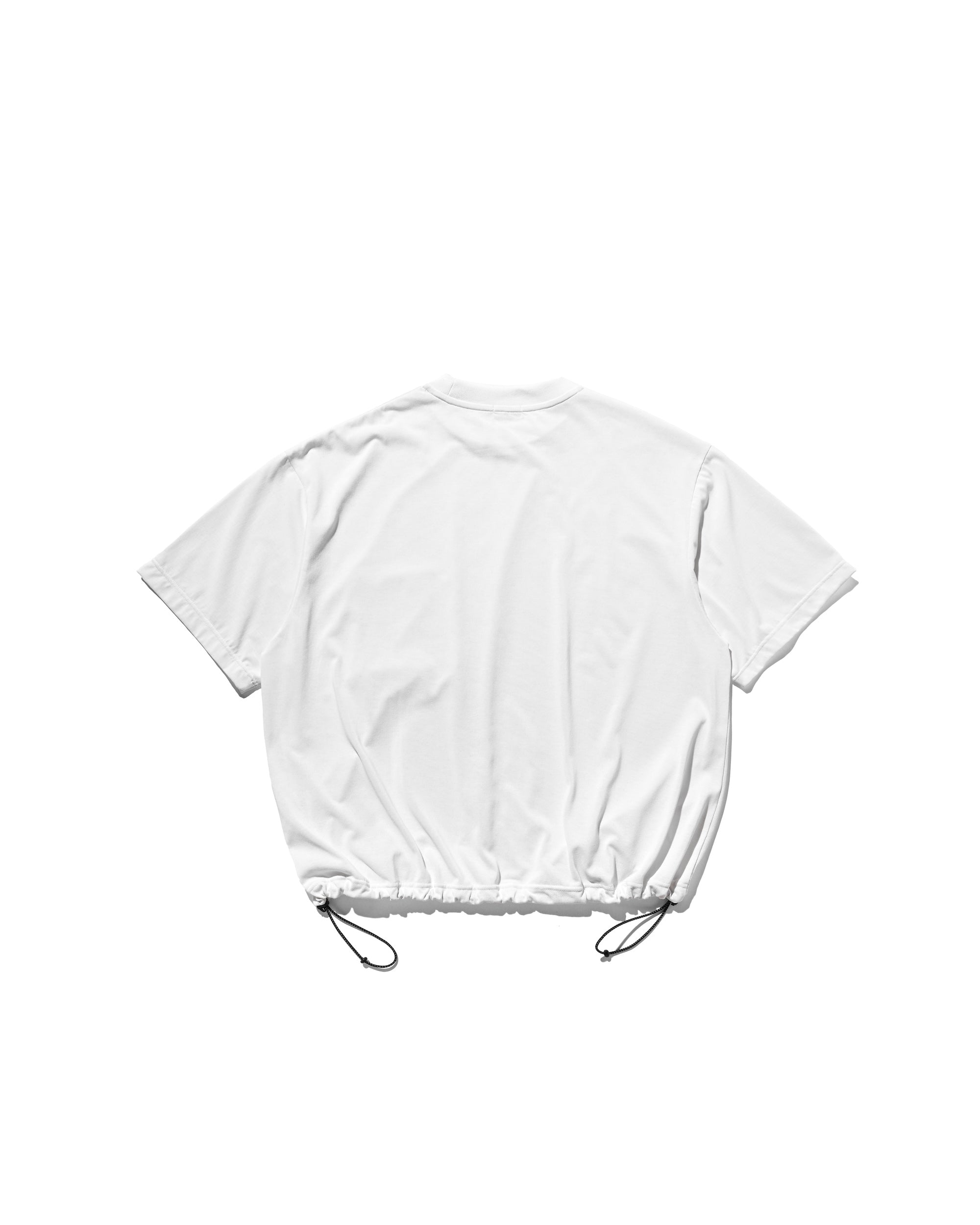 3D POCKET MASSIVE T-SHIRT WITH DRAWSTRINGS (WHITE)