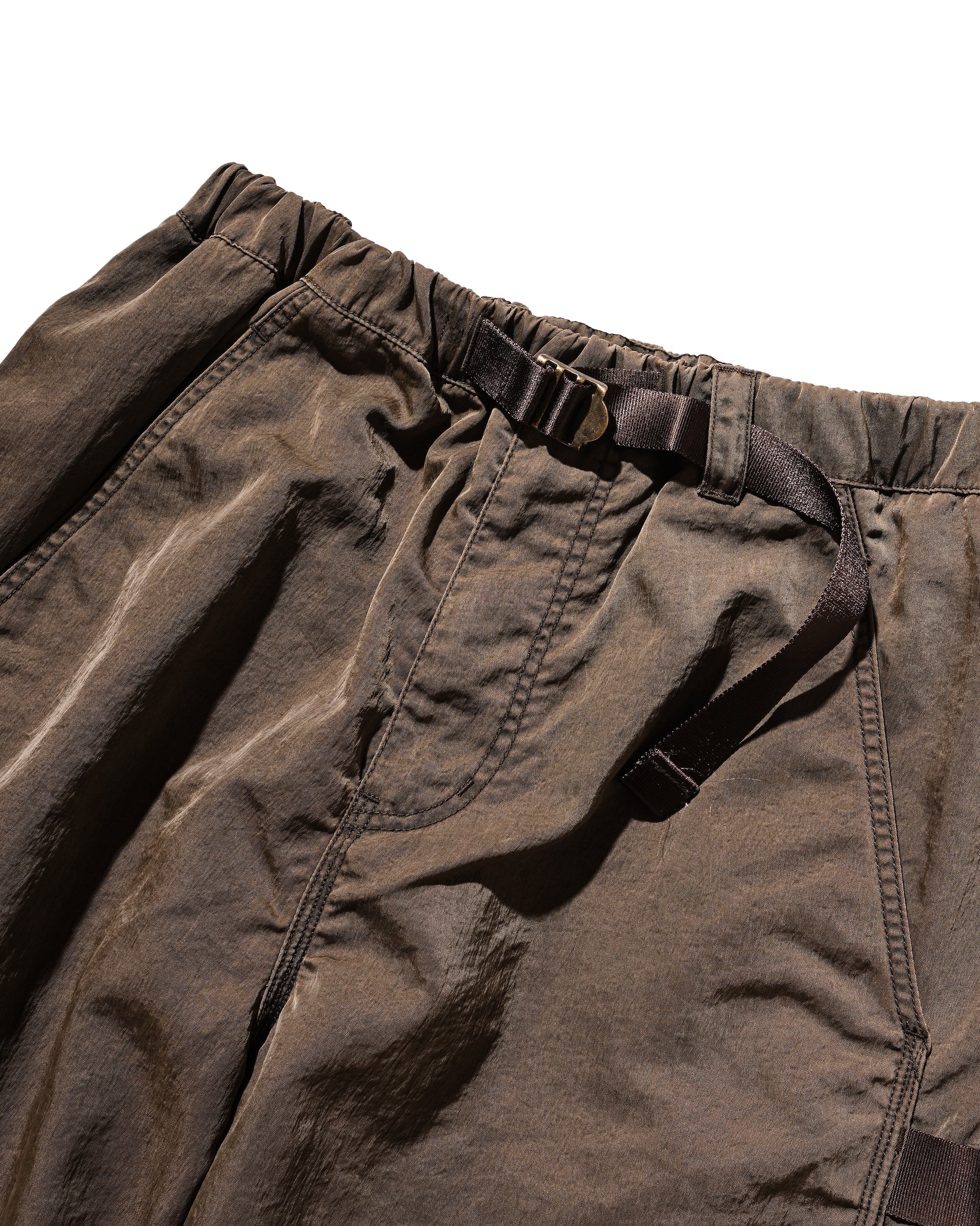 【2.7 SAT 20:00- IN STOCK】FADED FINISH NYLON CITY TWISTED WORKER PANTS (FADE BROWN)