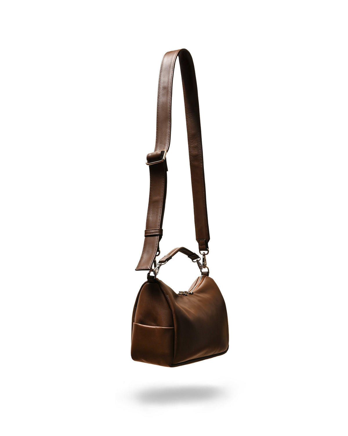 LEATHER DAYOFF BAG MINI (BROWN)