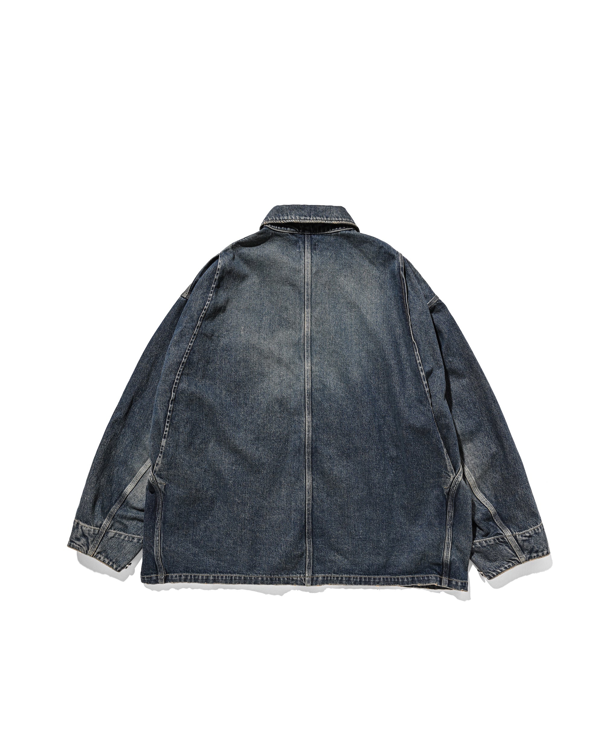 【2.14 SAT 20:00- IN STOCK】VINTAGE DYED SELVEDGE DENIM CITY UTILITY COAT (VINTAGE INDIGO)
