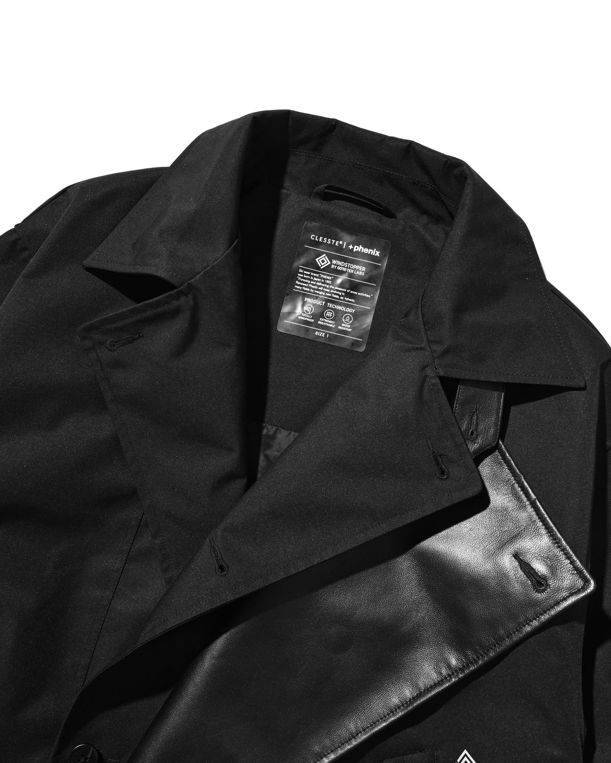 【10.24 SAT 20:00- IN STOCK】 +phenix WINDSTOPPER® by GORE-TEX LABS TWILL CITY DOUBLE FLAP JACKET (BLACK)