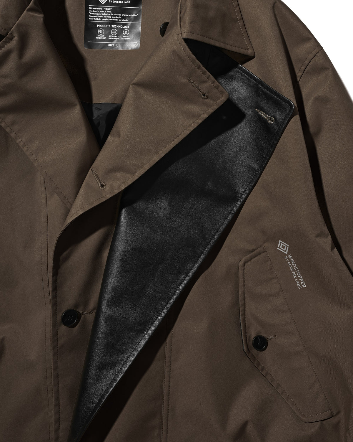 【10.24 SAT 20:00- IN STOCK】 +phenix WINDSTOPPER® by GORE-TEX LABS TWILL CITY DOUBLE FLAP JACKET (URBAN BROWN)